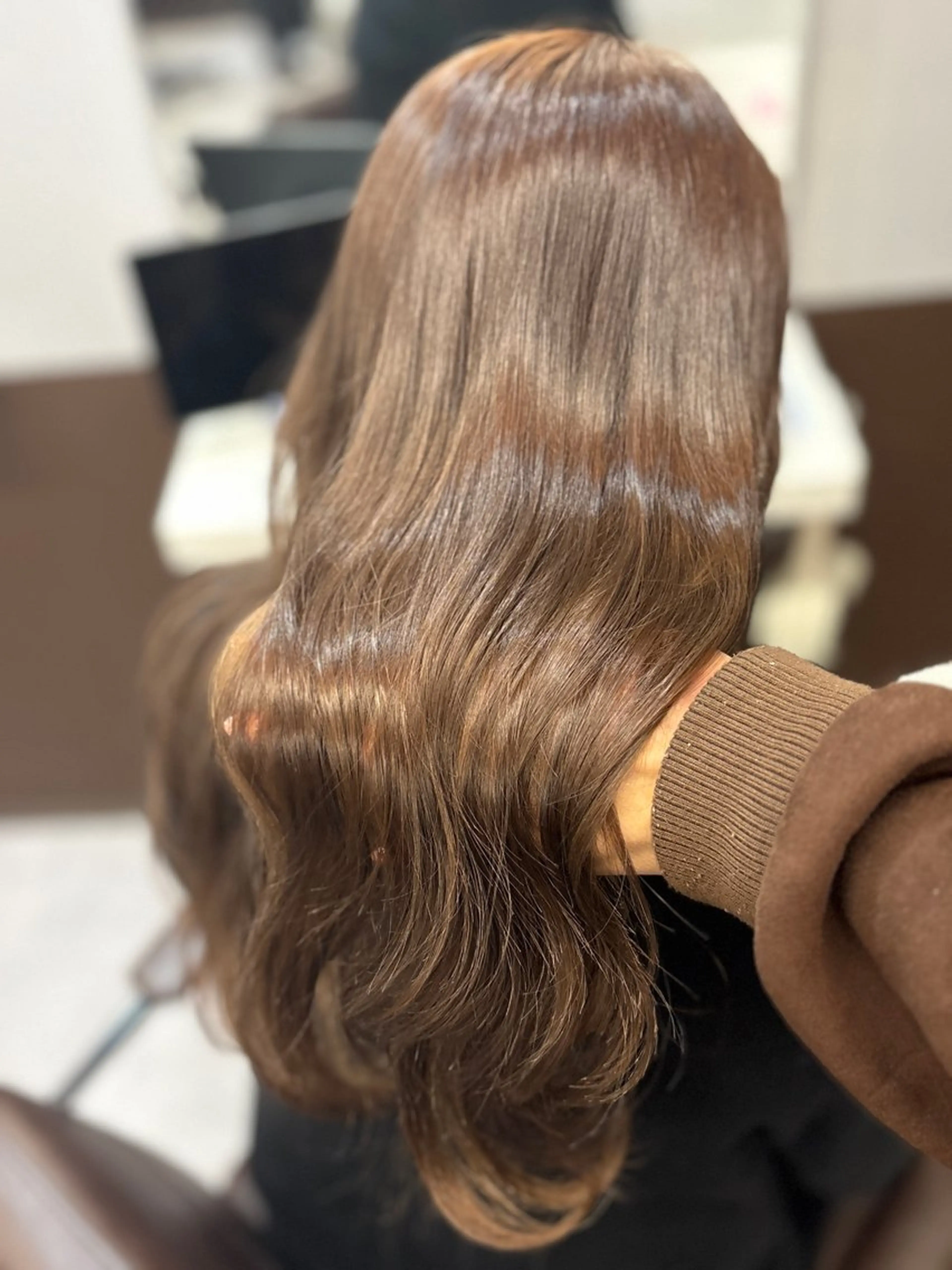 セミロング カラー 韓国×髪質改善カラー 💎hinaのヘアスタイル