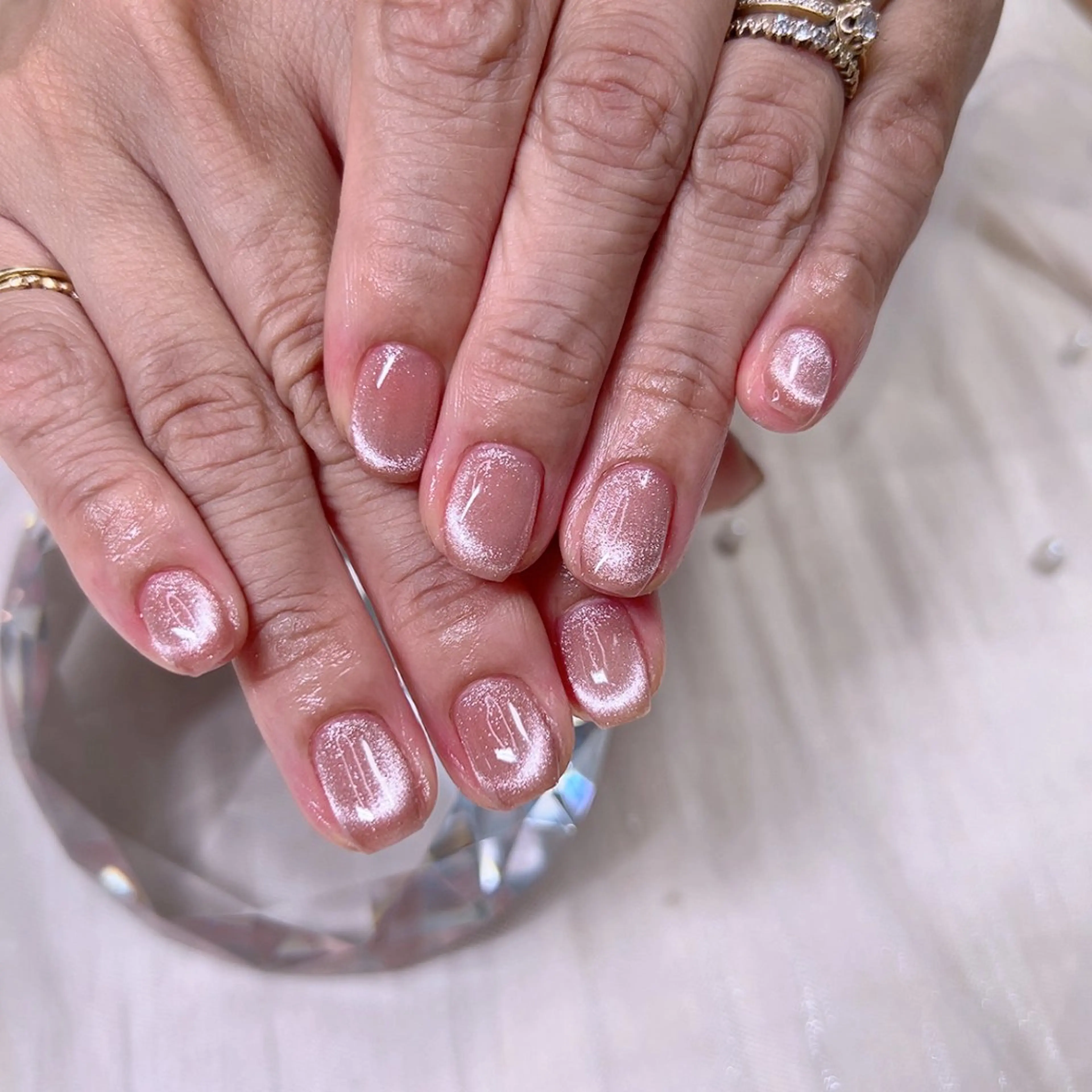 ネイル フレンチネイル マグネットネイル マグネットフレンチ オフィスネイル シンプルネイル Cute Tips nailのネイルデザイン