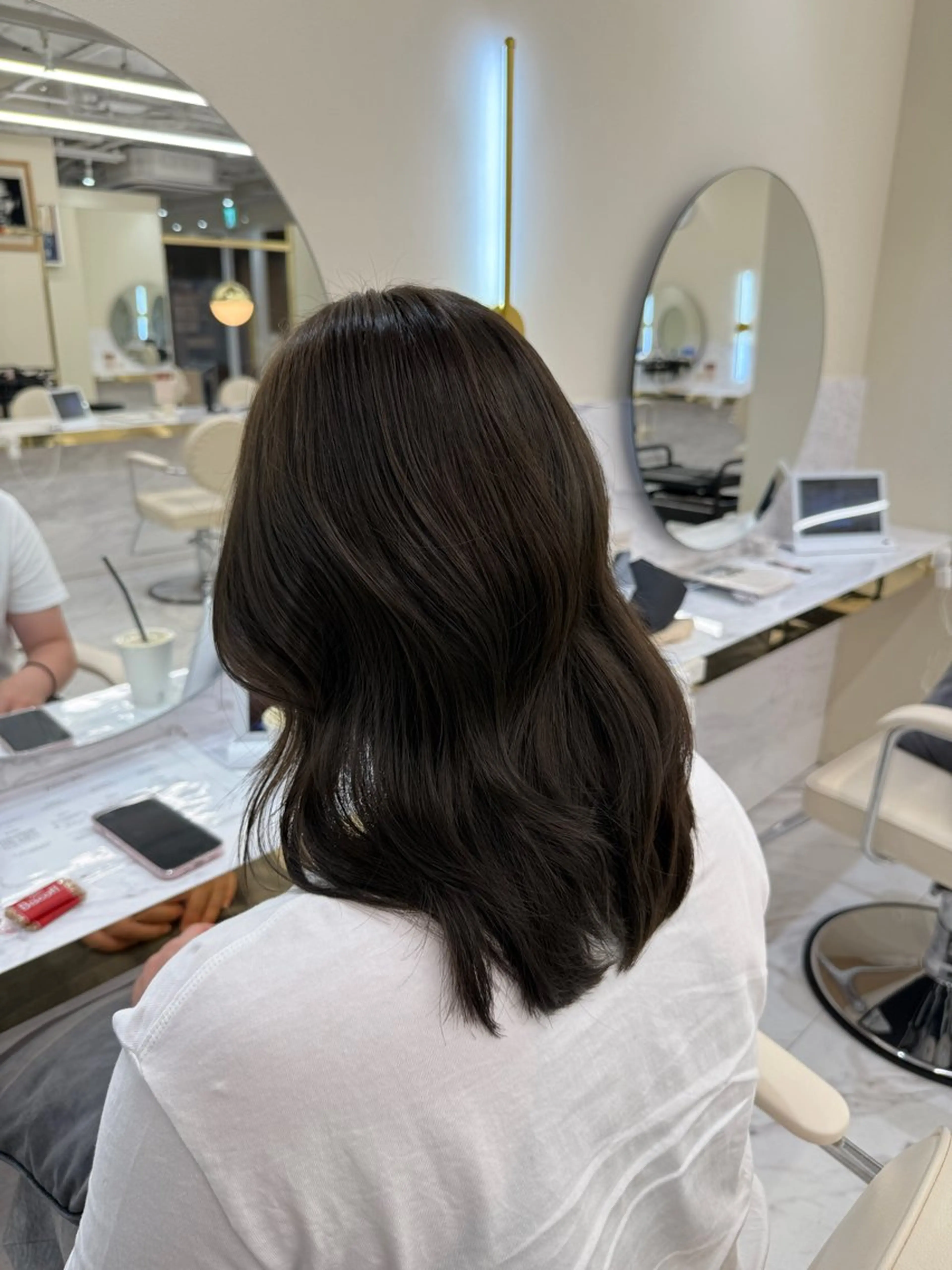 カラー ベージュカラー 透明感カラー オリーブベージュ ヘアカラー 韓国ヘア🇰🇷艶 カラー/sakuraのヘアスタイル