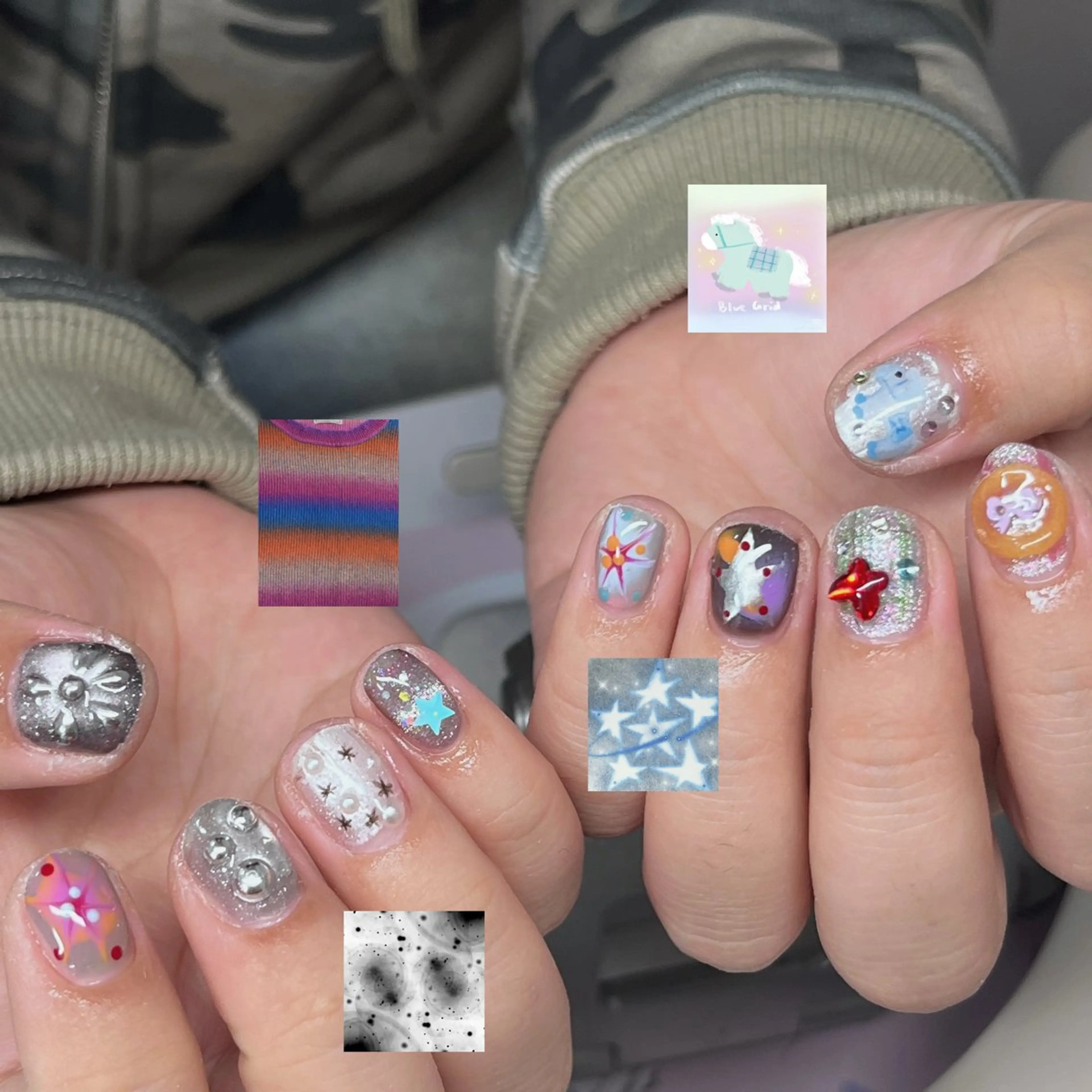 ネイル アートネイル ジェルネイル 韓国ネイル 持ち込み スカルプネイル ハンドネイル はなネイル所属・R_nail xixiのネイルデザイン