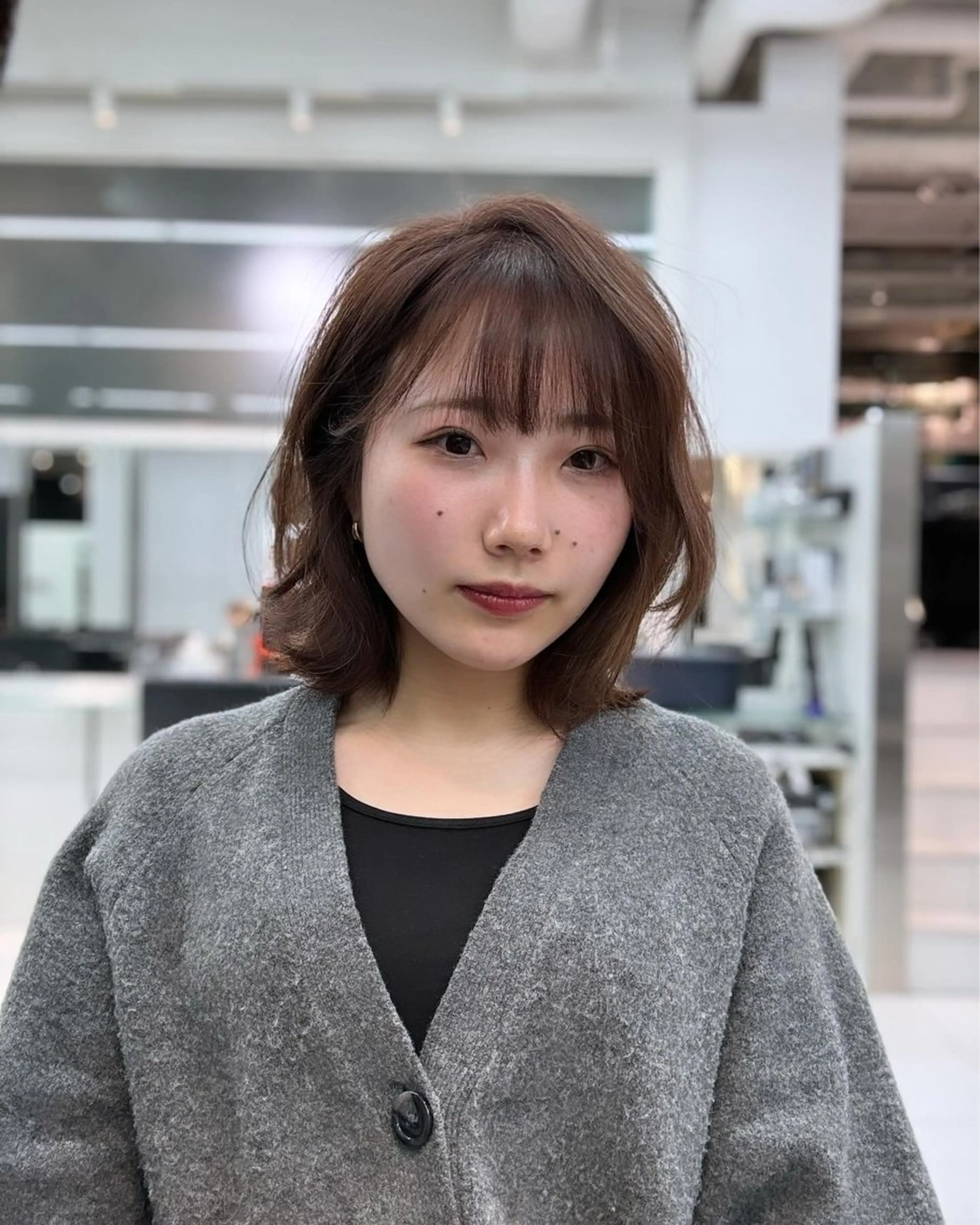 ミディアム カット ヘアカラー トリートメント レイヤーカット/ 堀匠吾のヘアスタイル