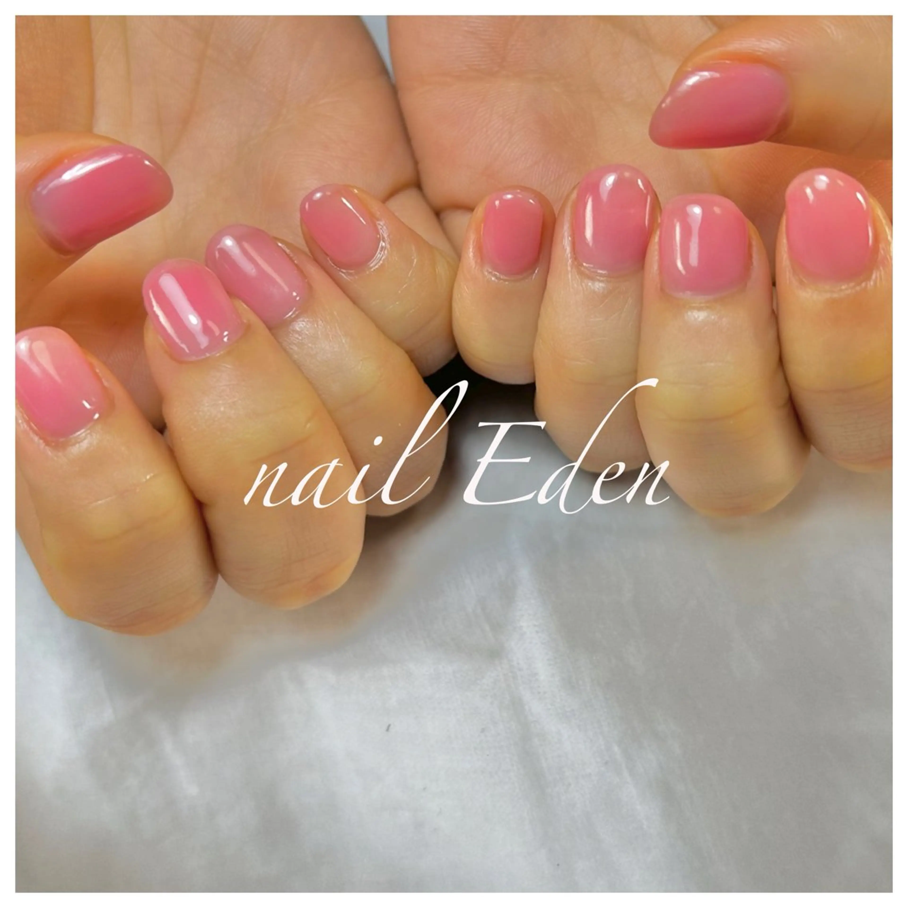 ネイル ピンク ハンドネイル ハンドケア Eden　private nail saron所属・Eden ♾️のネイルデザイン