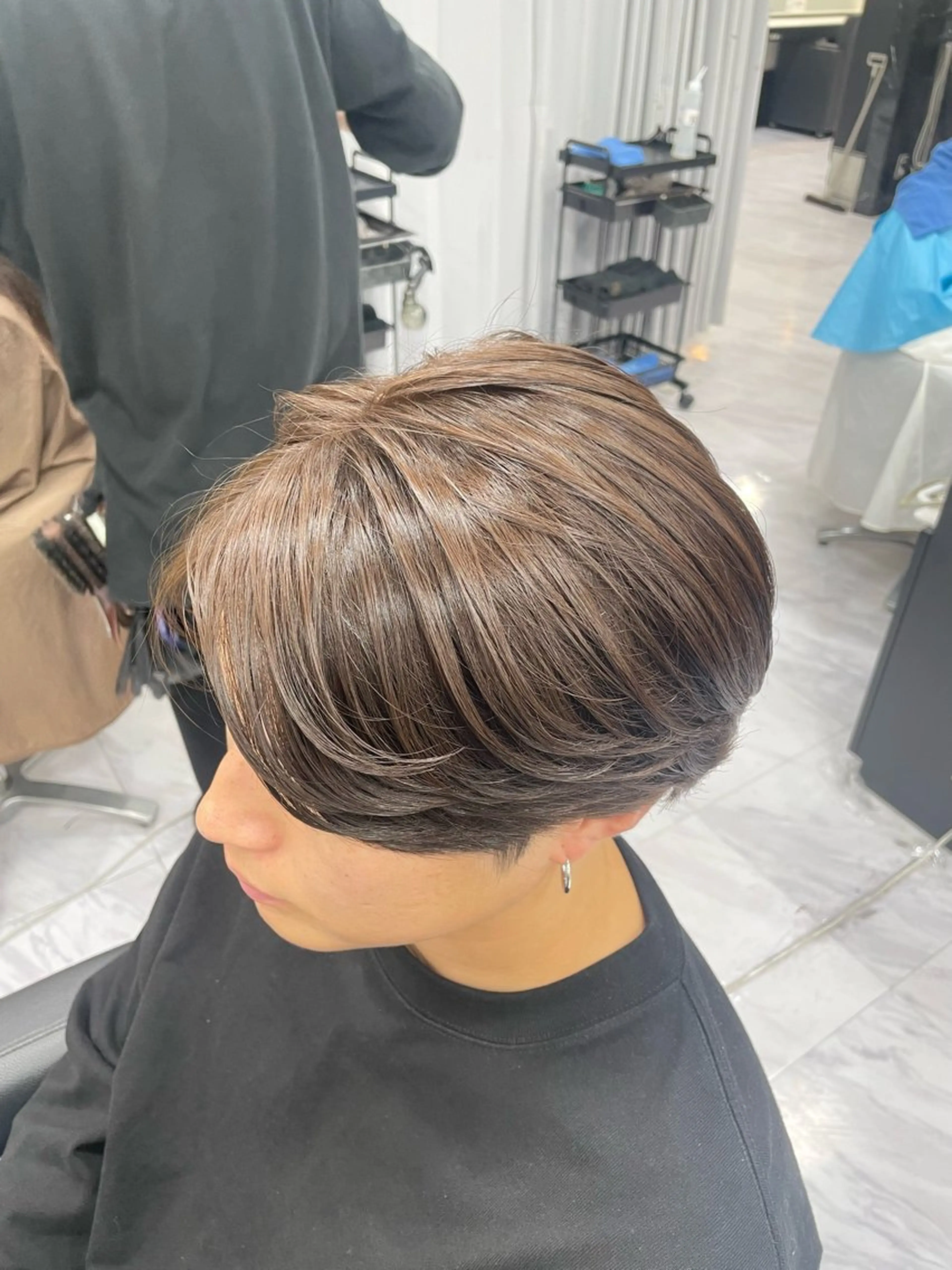 カラー メンズ ブラウンカラー ナチュラルブラウン 🐥くまがい💛 ダブルカラー／パーマのヘアスタイル