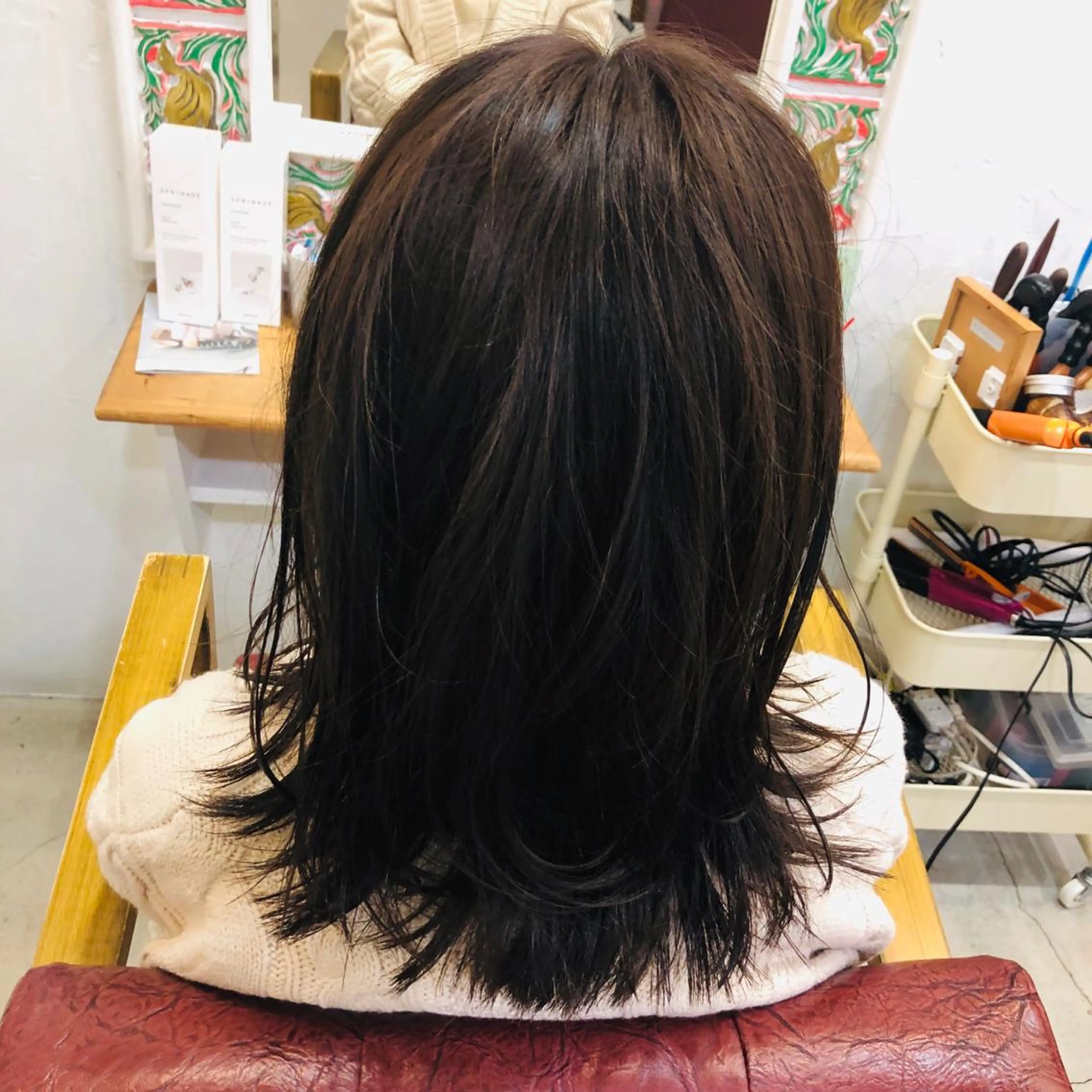 ミディアム カラー アッシュ ラベンダーカラー パープルカラー 畠山 渚のヘアスタイル