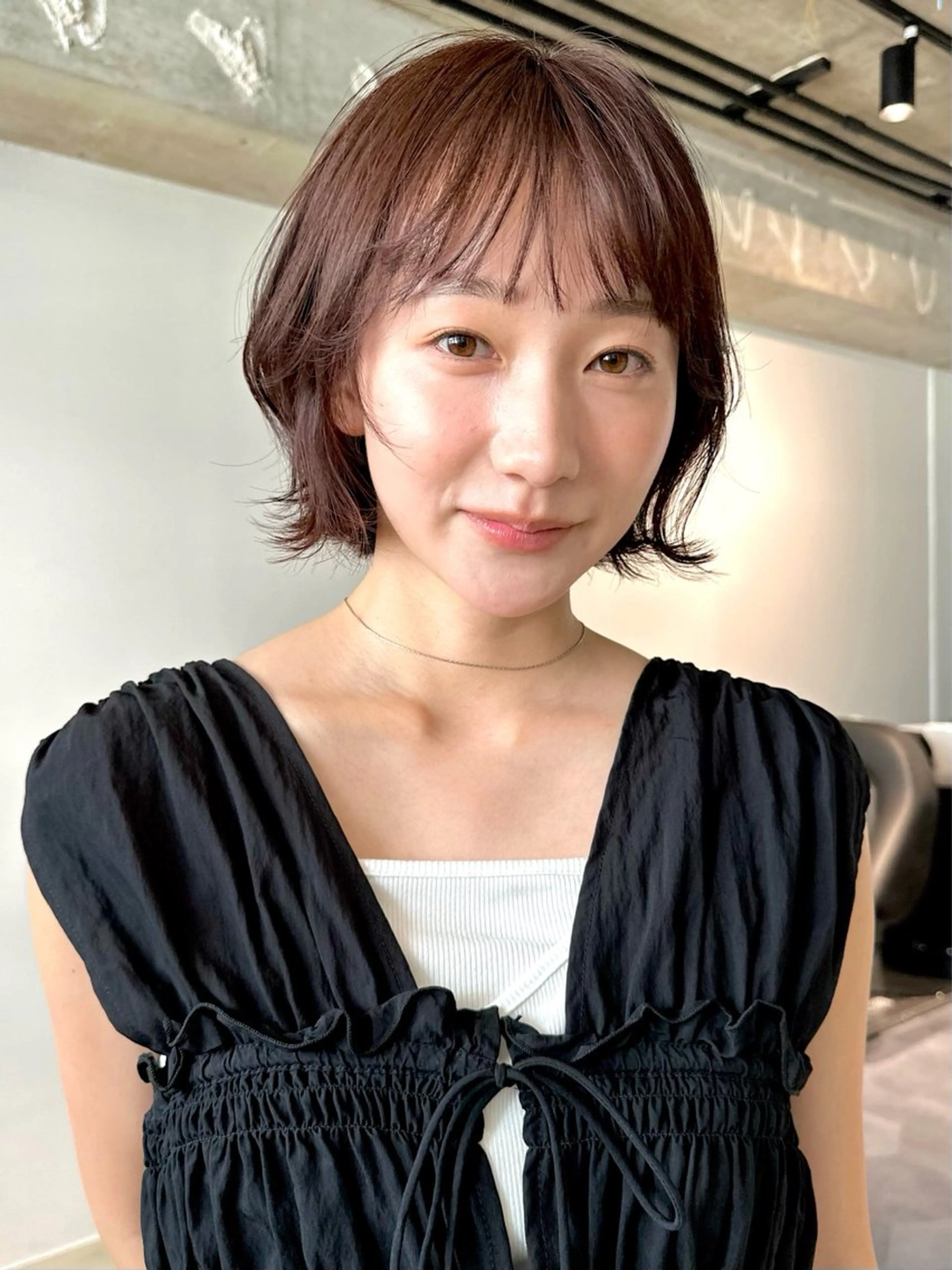 ショート カラー パーマ 🫧小顔×似合わせ× 透明感カラー🫧のヘアスタイル