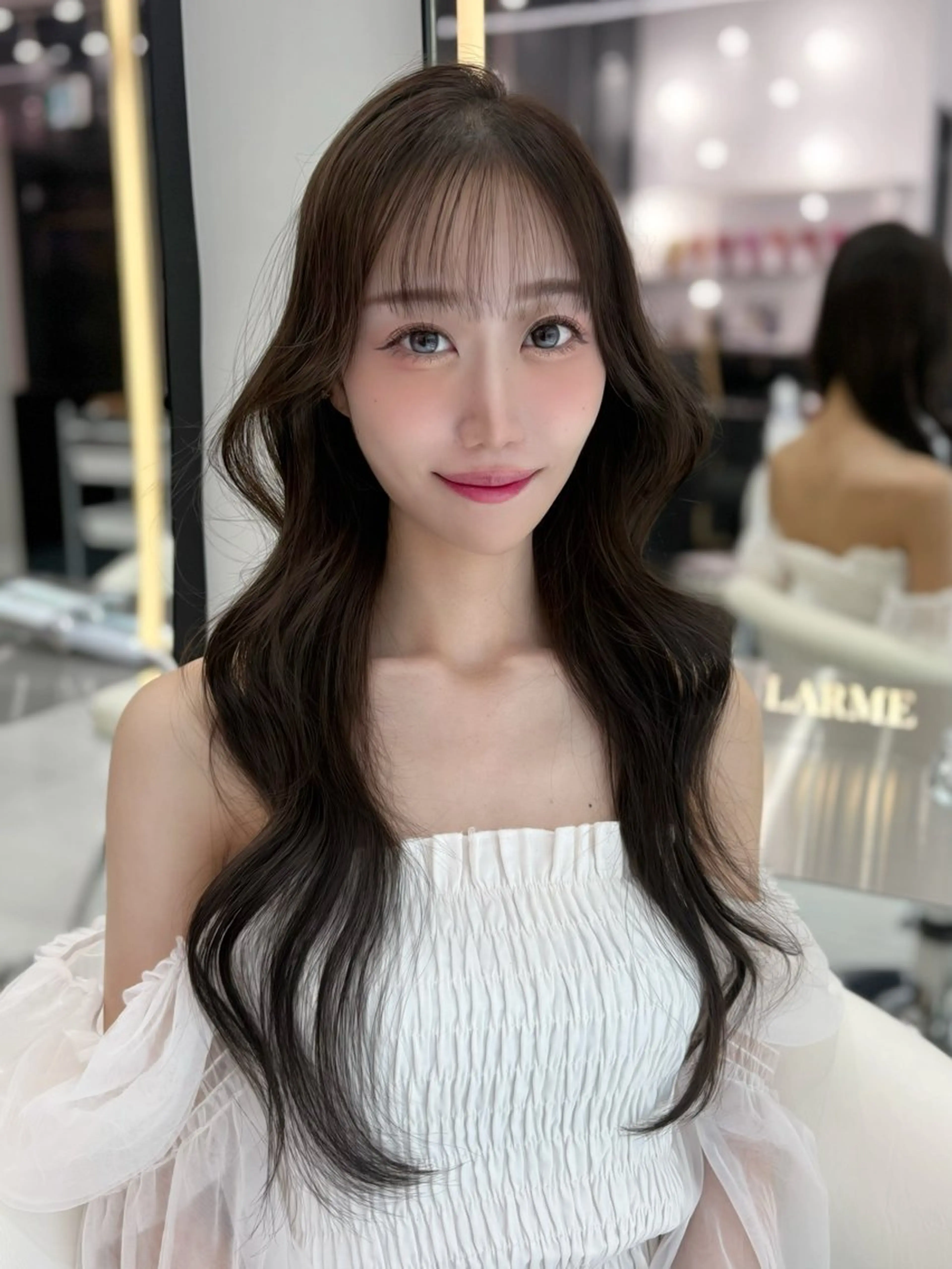 ロング カラー 新宿/韓国ヘア 中明度カラー/かやのヘアスタイル