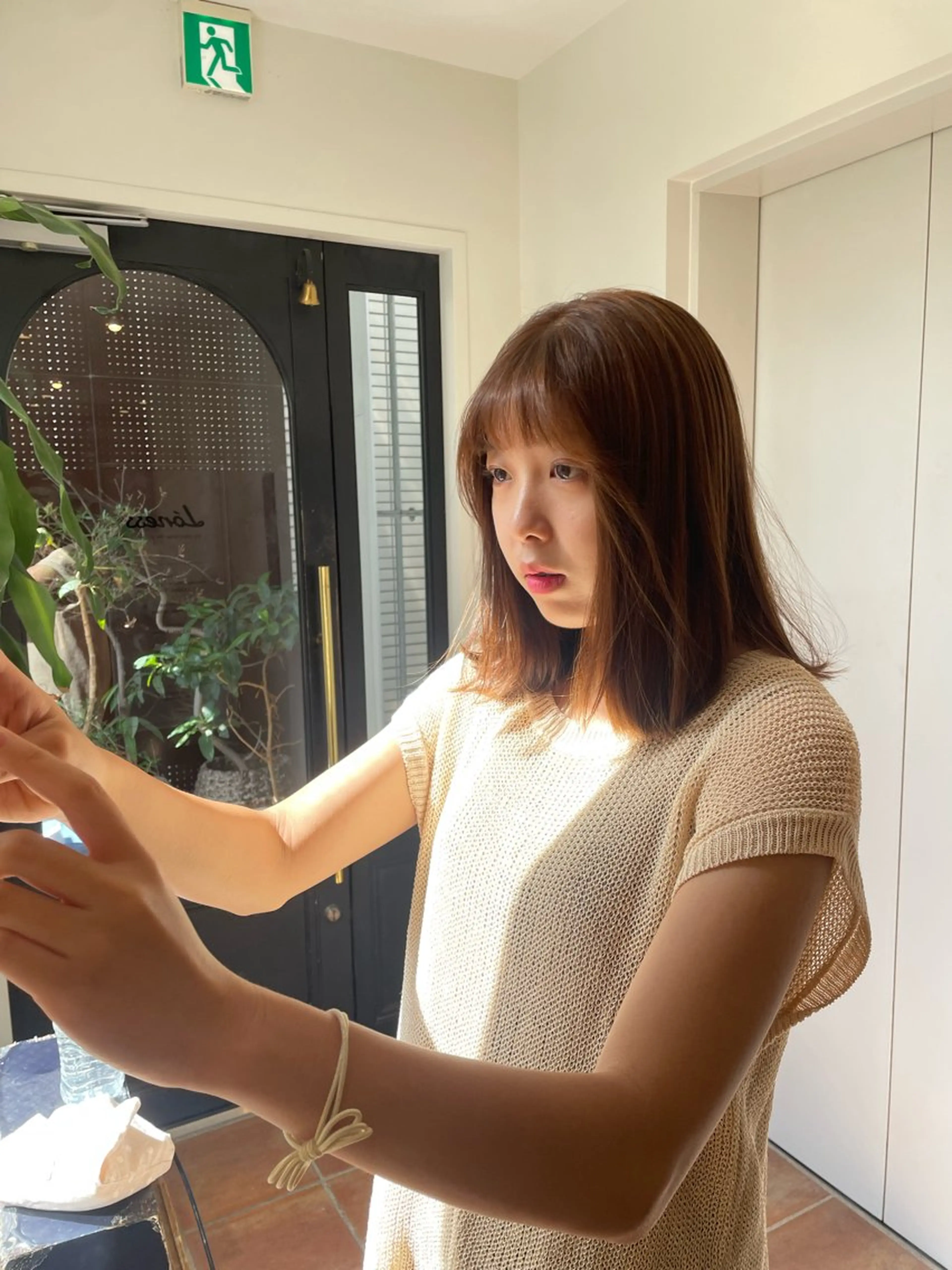 ミディアム ホリグチ ルナのヘアスタイル