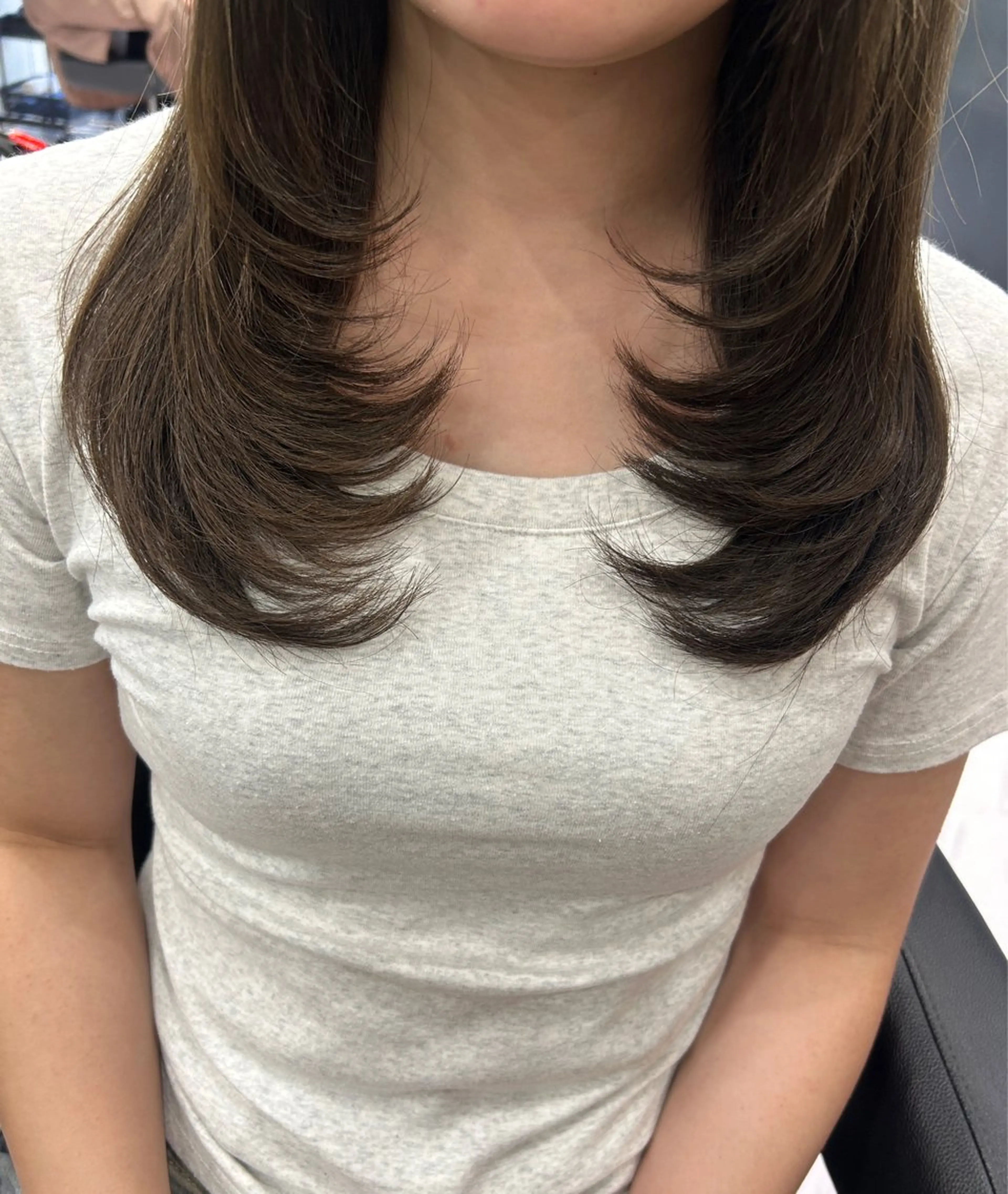 セミロング 🍊小川実里🍊 /カラーレイヤーのヘアスタイル