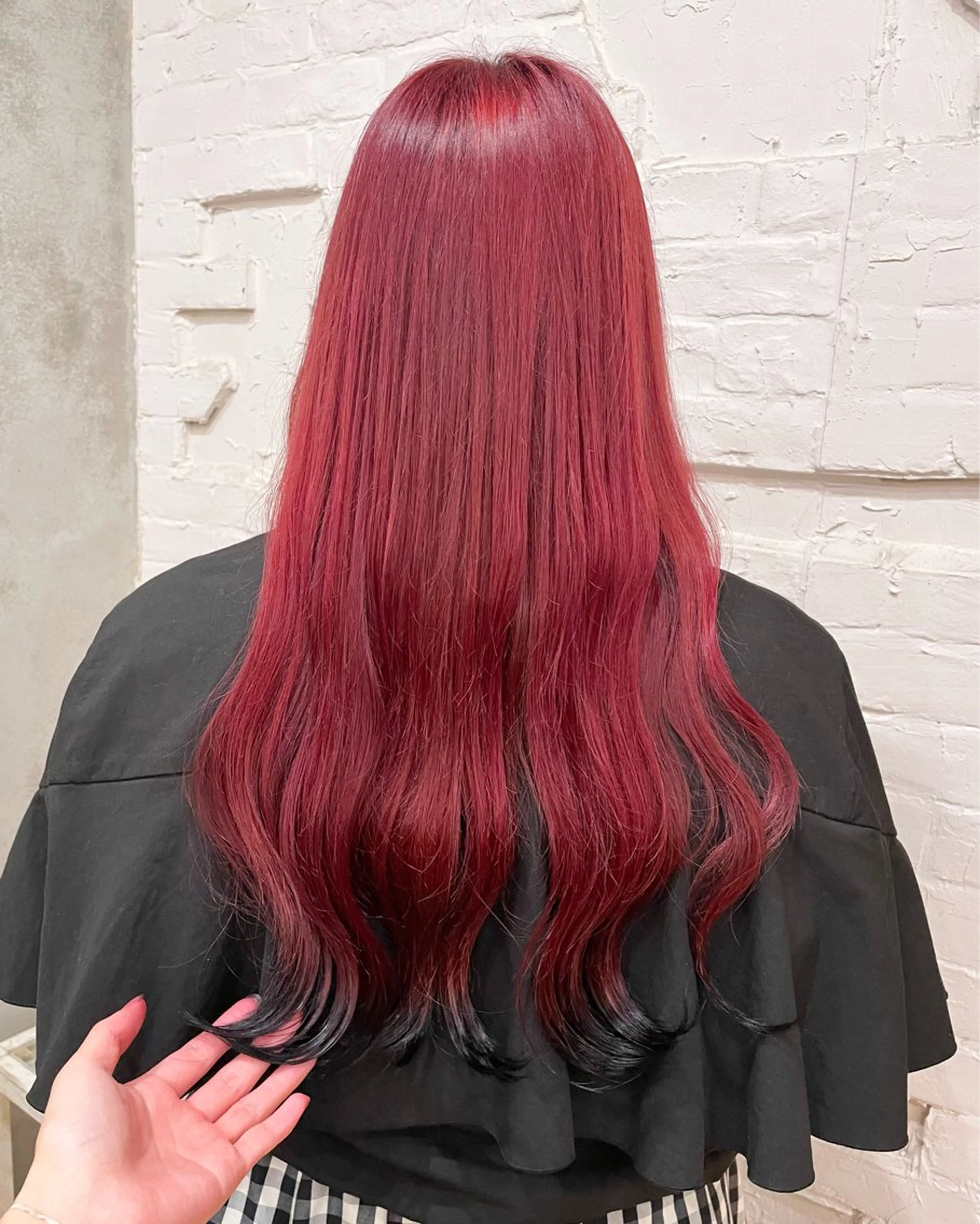 ロング カラー ヘアカラー トリートメント 【ピンク/韓国ヘア/ ヘアセット】亜海のヘアスタイル