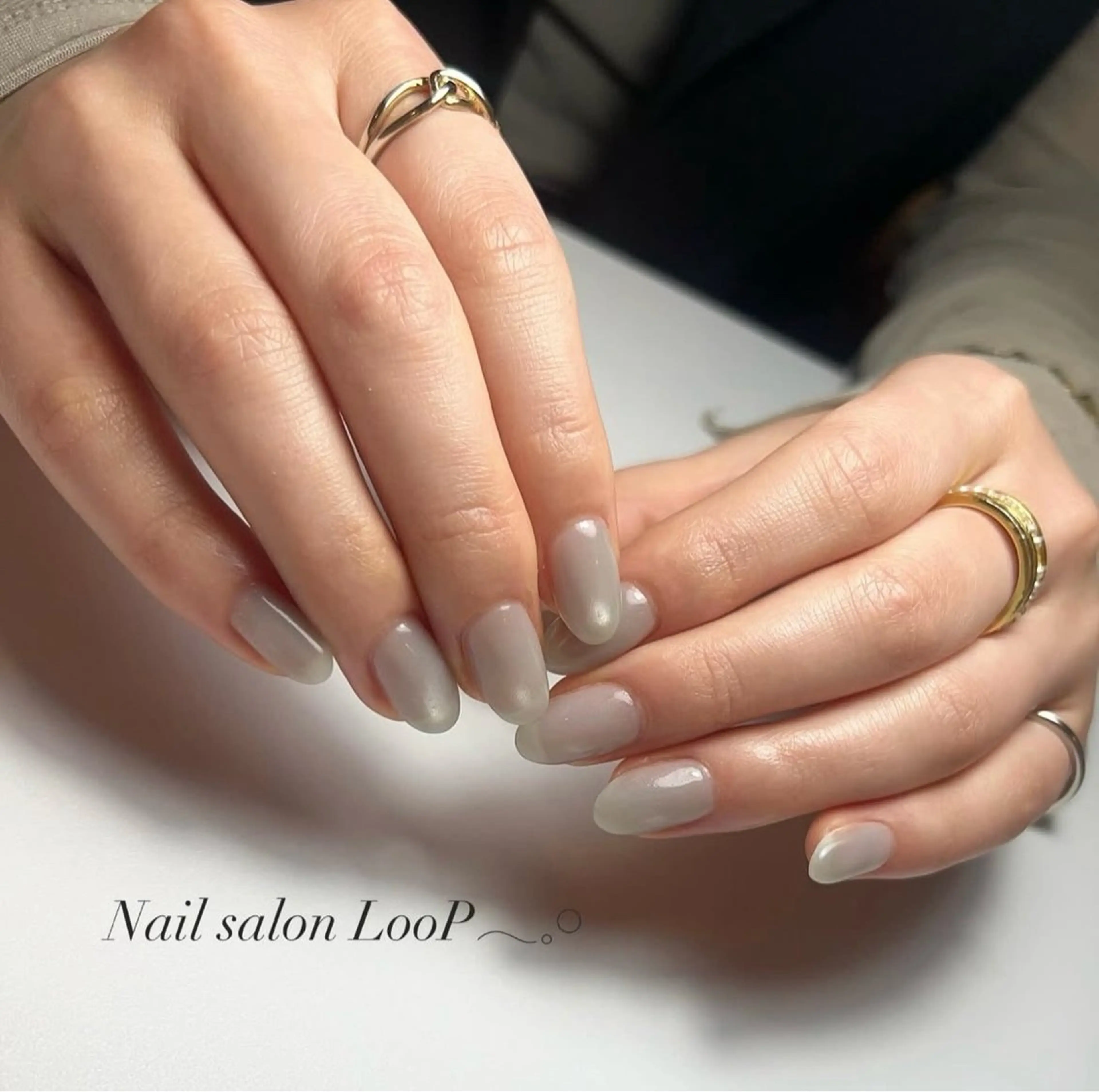 ネイル ブルー マグネットネイル オフィスネイル ハンドネイル LooP - RECO-のネイルデザイン