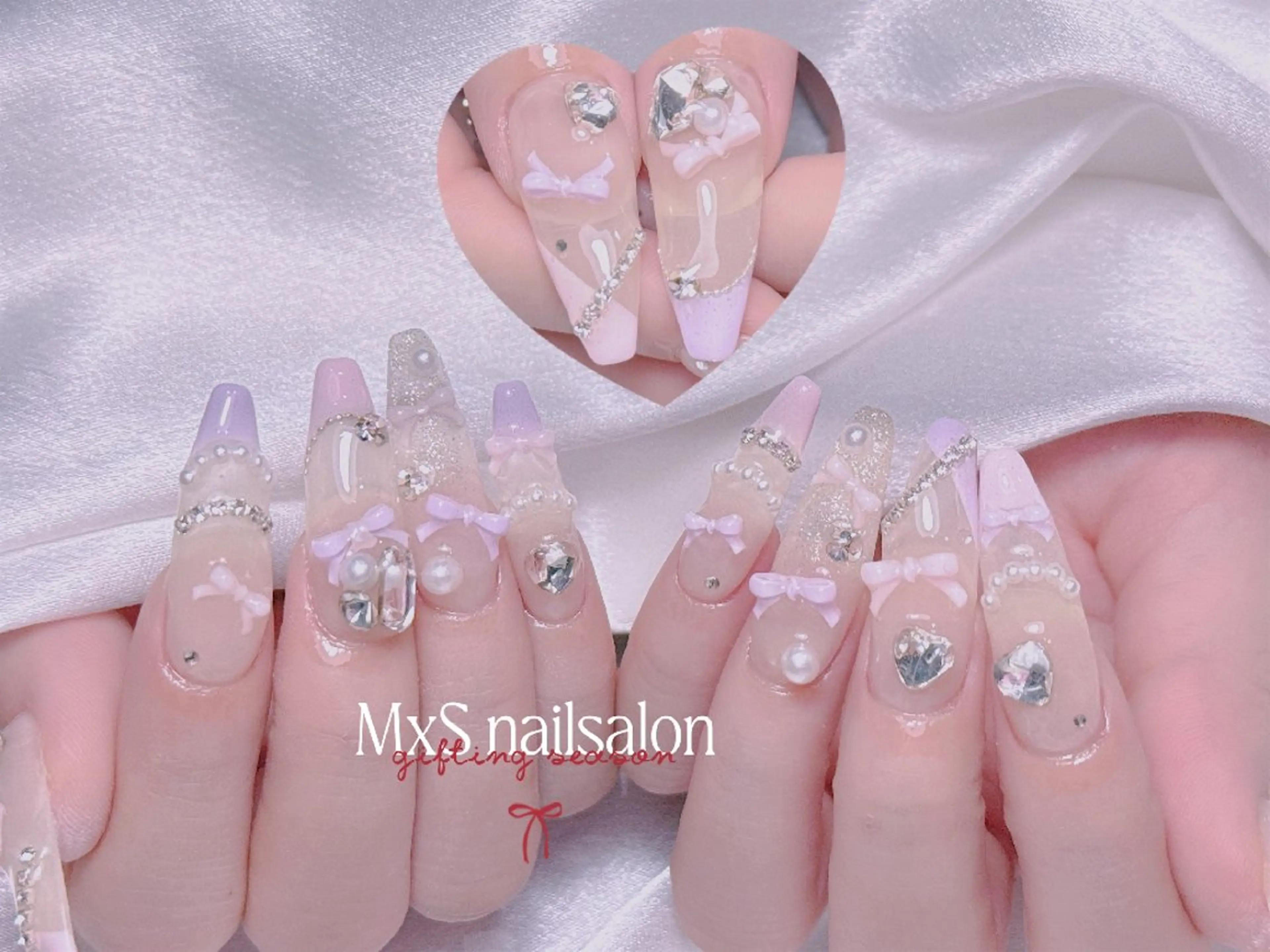 ネイル ジェルネイル マグネットネイル パラジェル 春ネイル ワンホンネイル ハンドネイル ハンドケア MxS Nail(長さだし/フィルイン/マグネット/韓国ネイル/ワンホンネイル/ワンカラー)所属・MxS リィリィのネイルデザイン