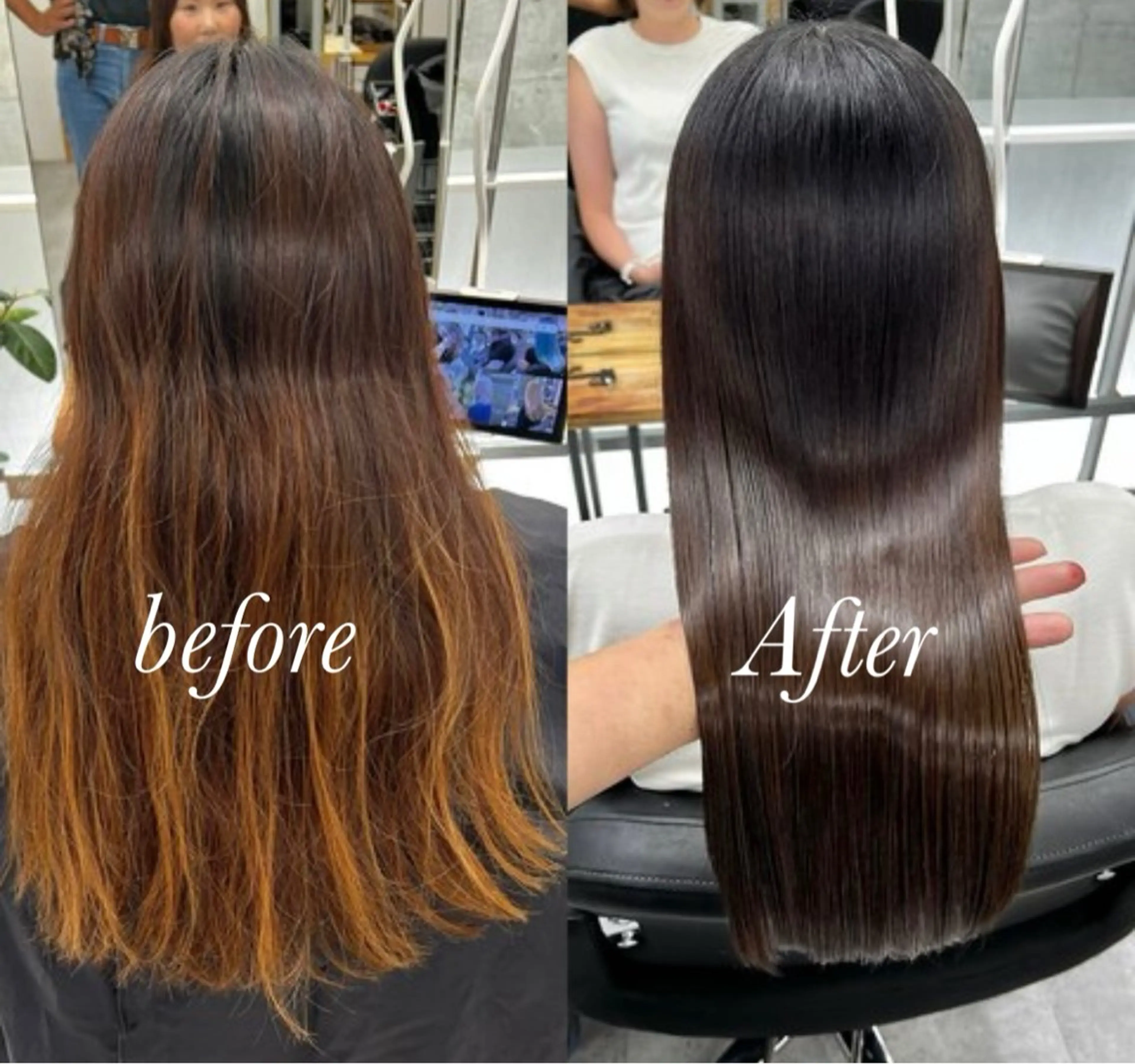 ミディアム カラー カット ヘアカラー 縮毛矯正 ✨ブリーチ特化✨ 💚Acchon💚のヘアスタイル