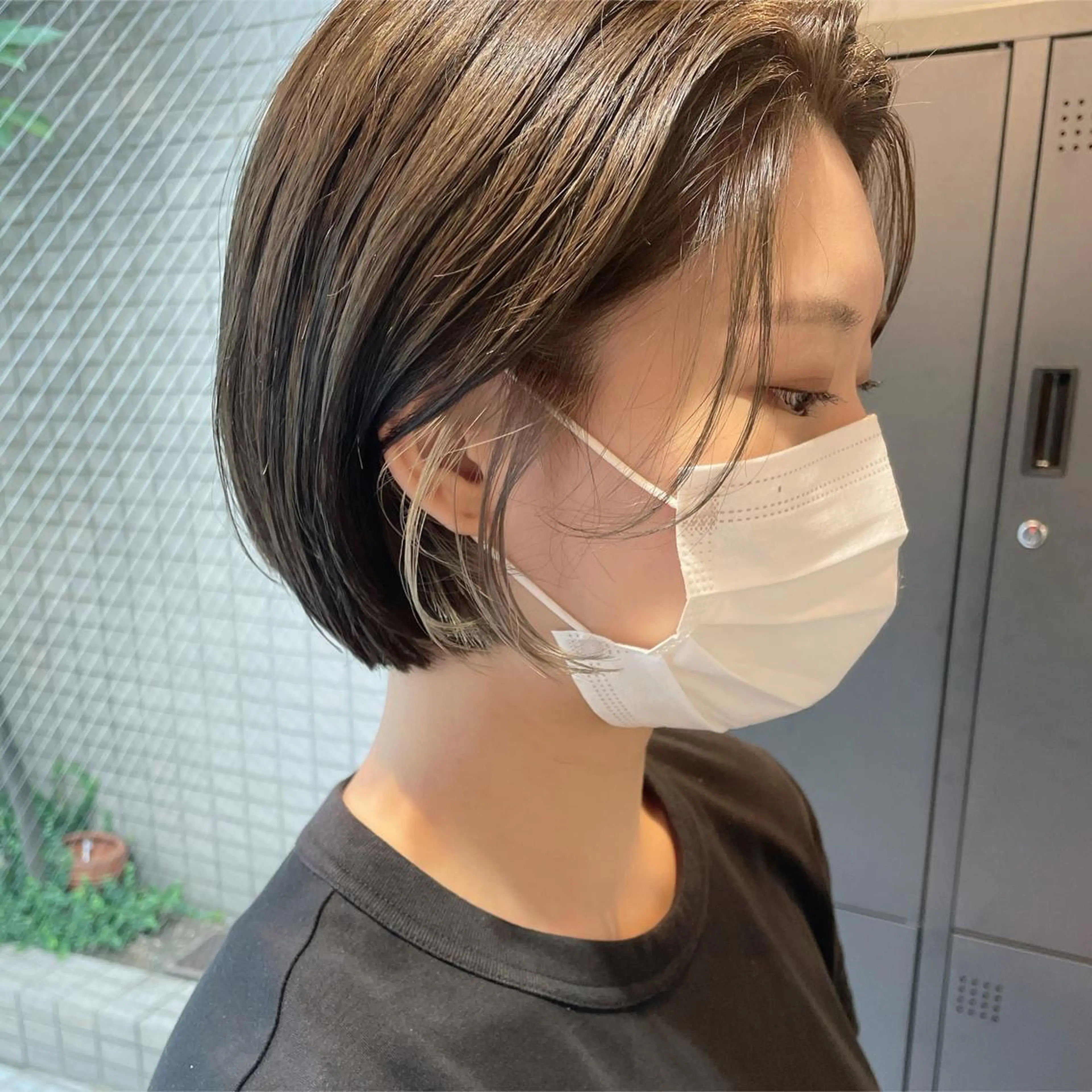 ショート カラー イヤリングカラー カット ヘアカラー ヤマモト マイのヘアスタイル