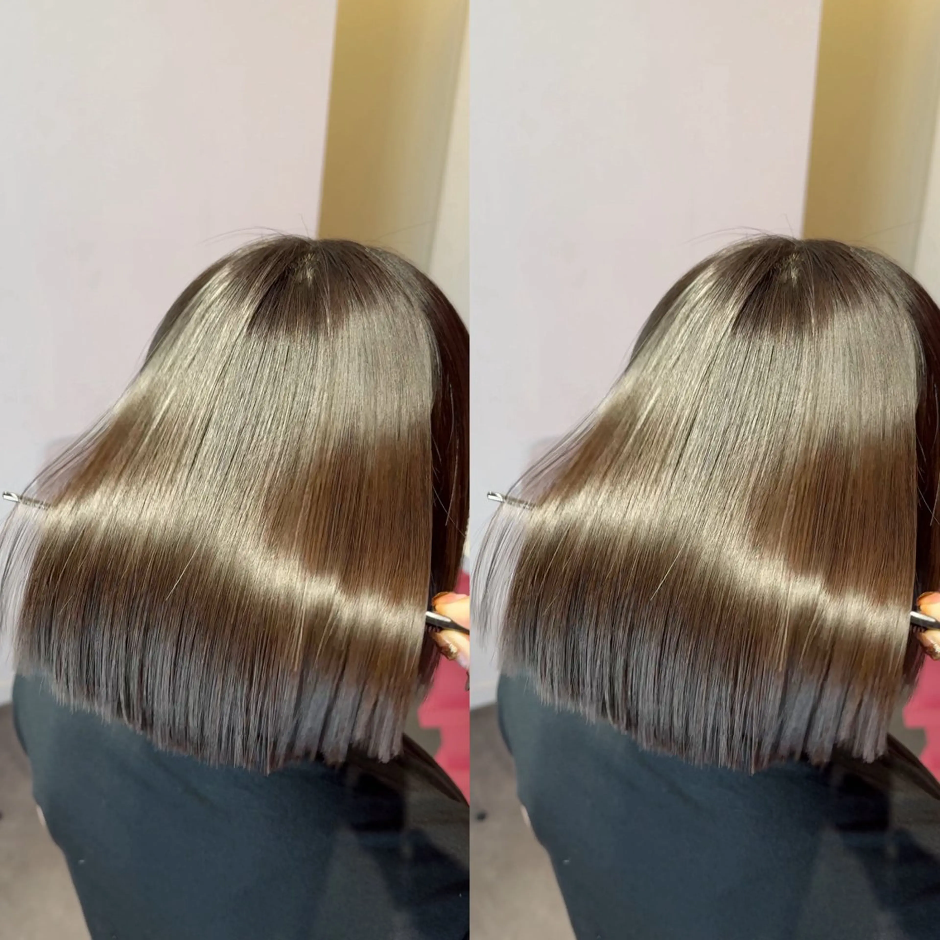 ショート カラー カット ヘアカラー 縮毛矯正 トリートメント 莉乃/縮毛矯正/髪質 改善/艶カラーのヘアスタイル