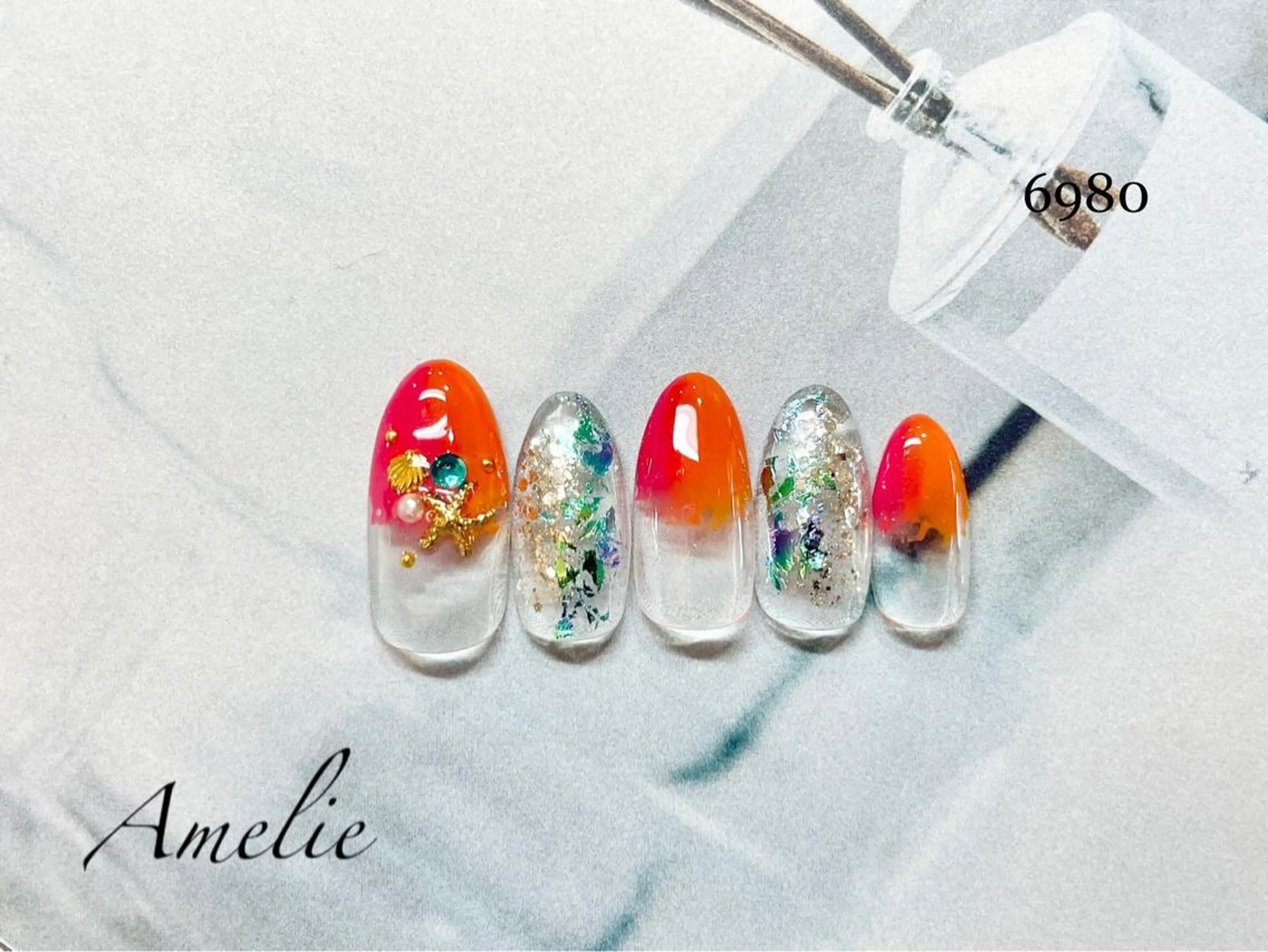 ネイル ハンドネイル いちじゅう あおいのネイルデザイン