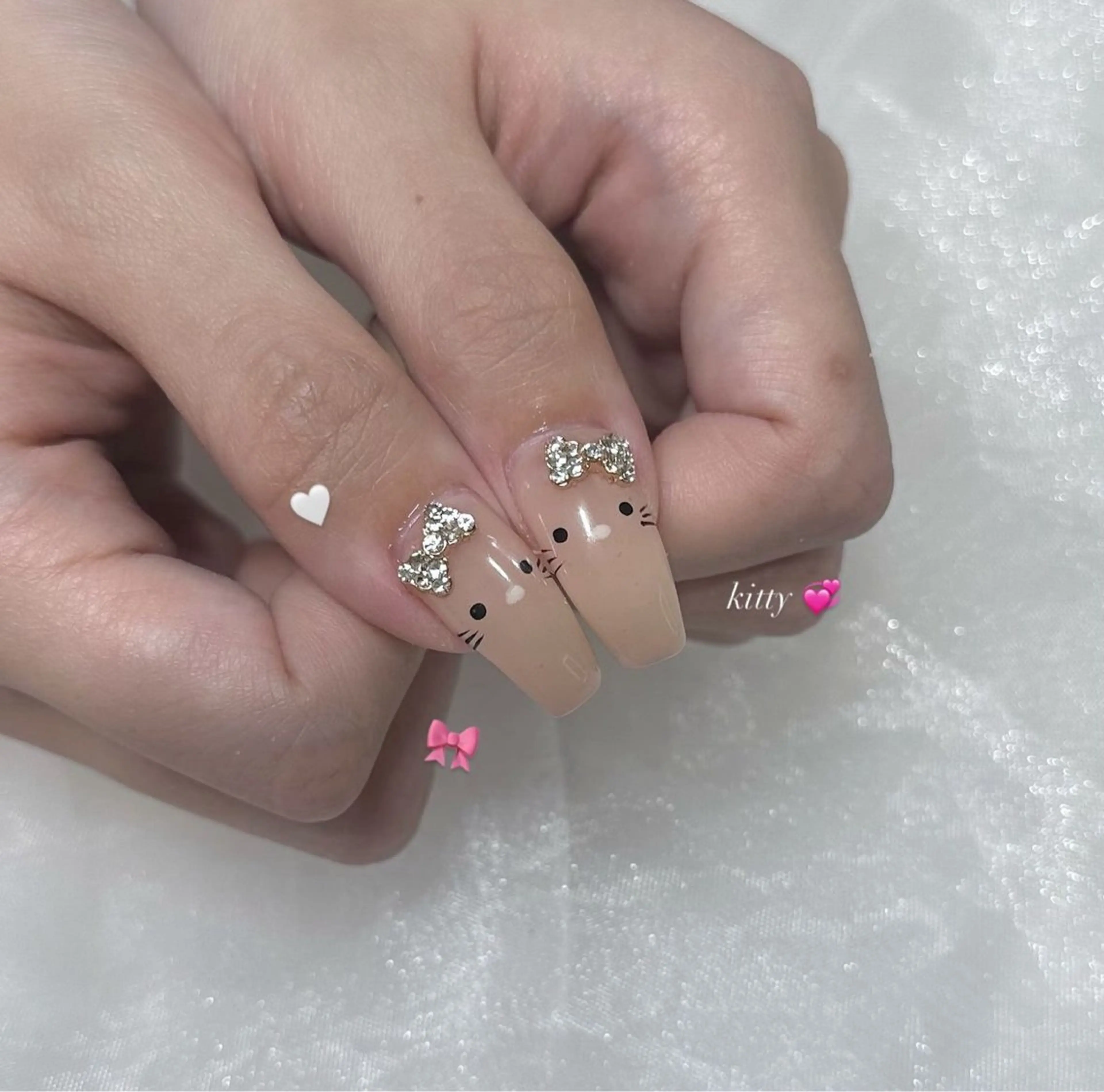 ネイル リボン ume hairsalon所属・nono/ 熊取ﾈｲﾙｻﾛﾝのネイルデザイン