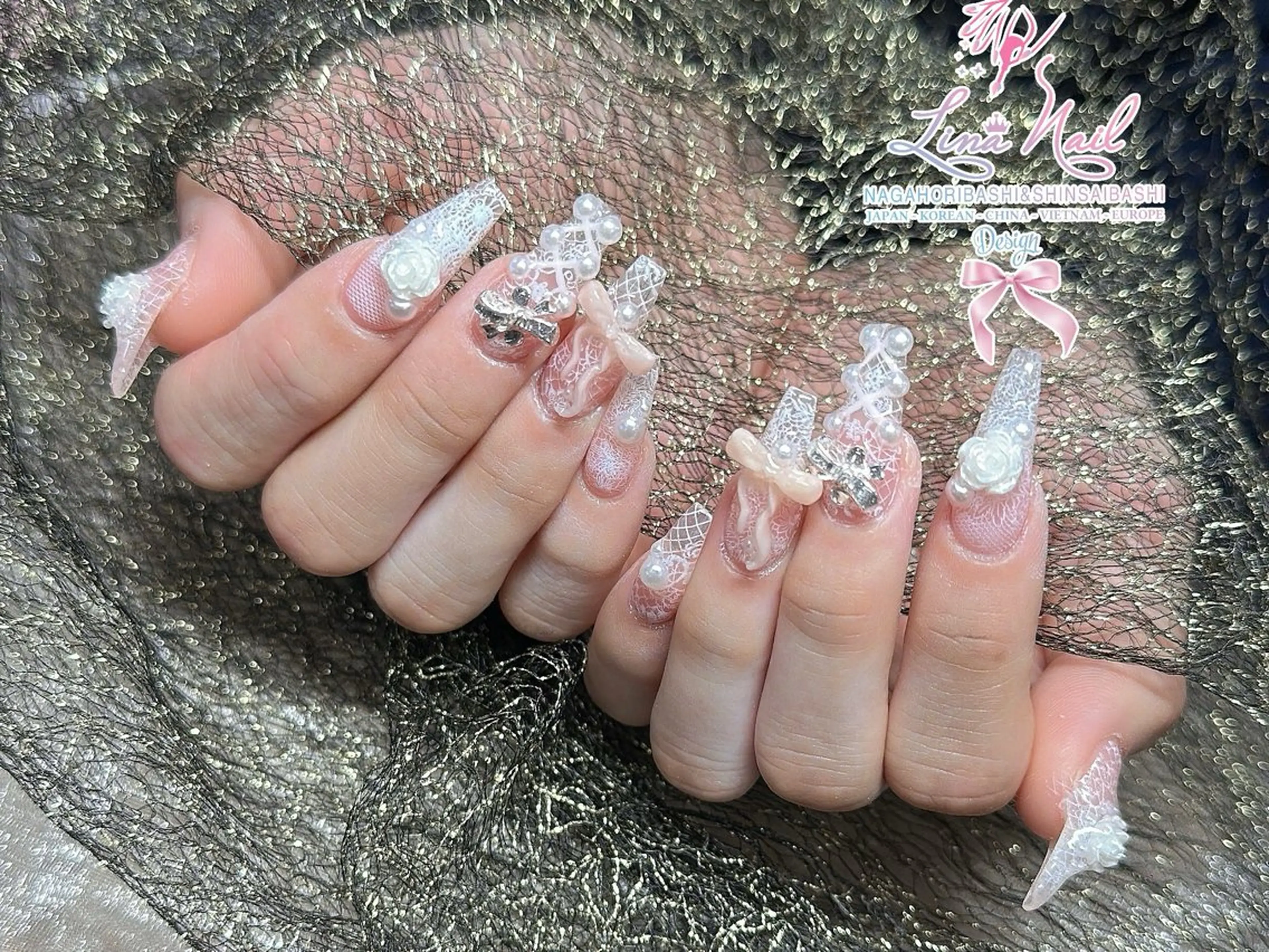 ネイル チークネイル 桜ネイル フラッシュネイル フットネイル ジェルネイル ハンドネイル ７９LINA NAIL 心斎橋店所属・リナネイル アメ村心斎橋店のネイルデザイン
