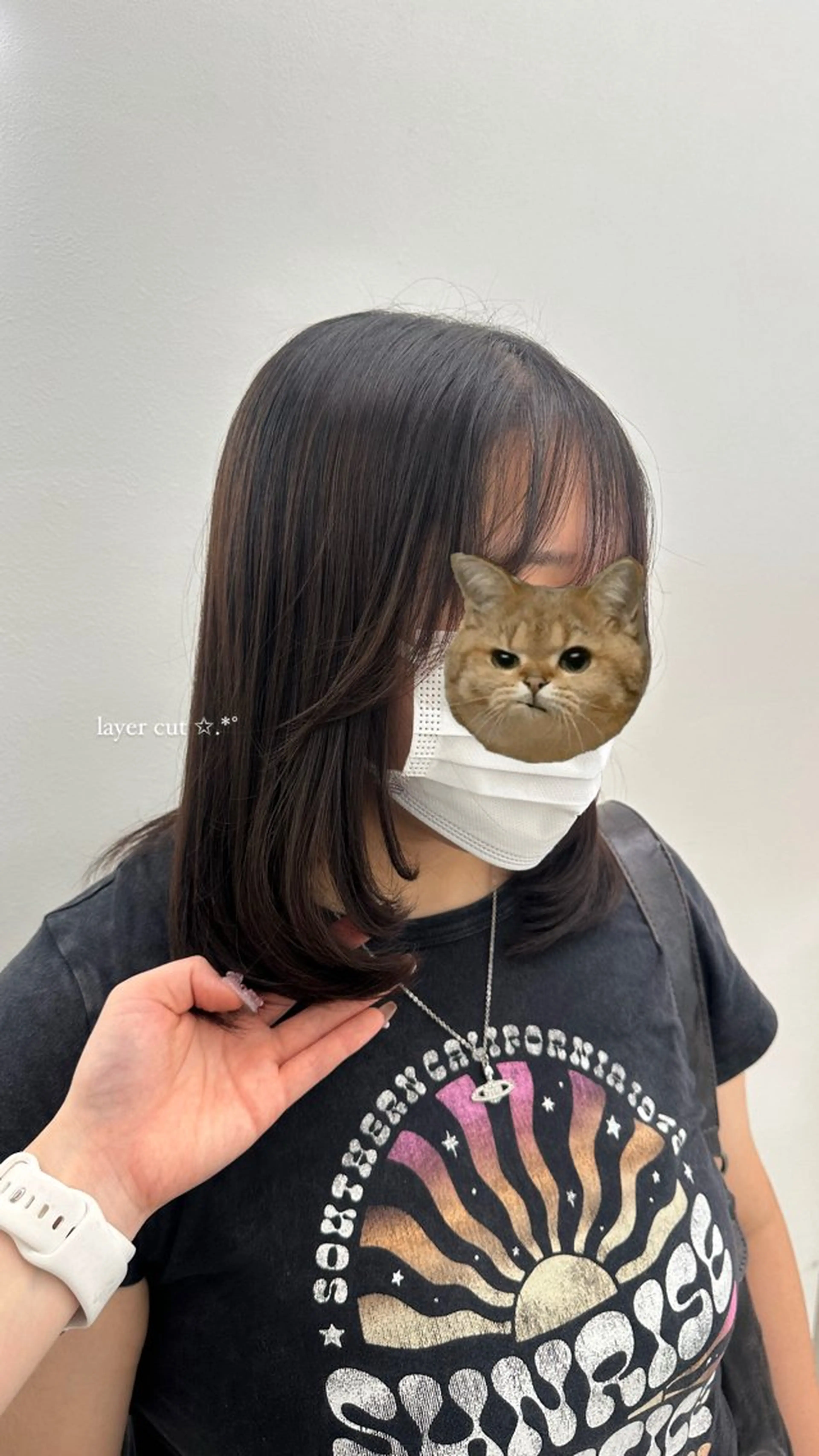 ミディアム 透ける透明感カラー 🤍anju🎀のヘアスタイル