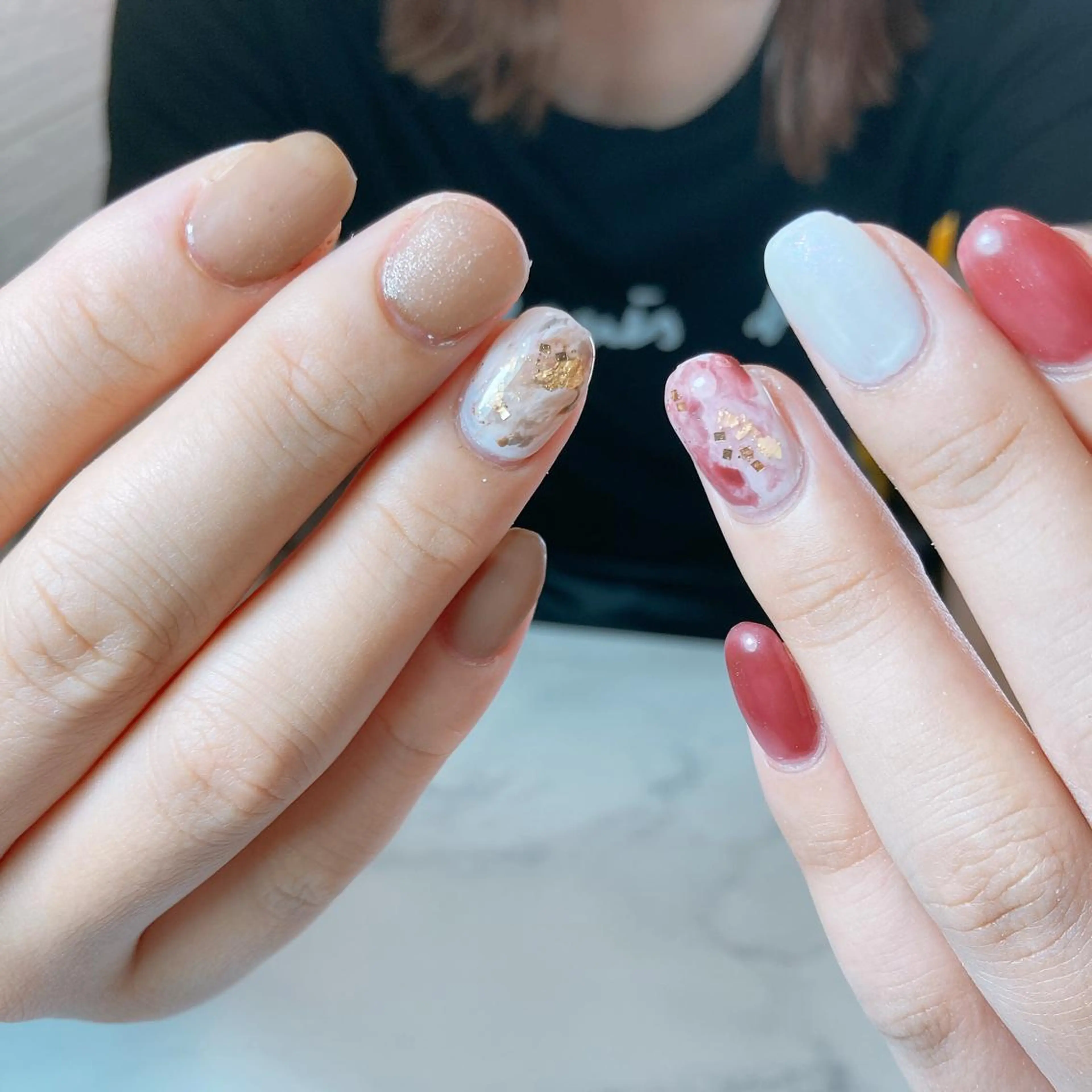 ネイル マットネイル ハンドネイル さゆりネイル&ビューティーサロン所属・古屋 早友里のネイルデザイン