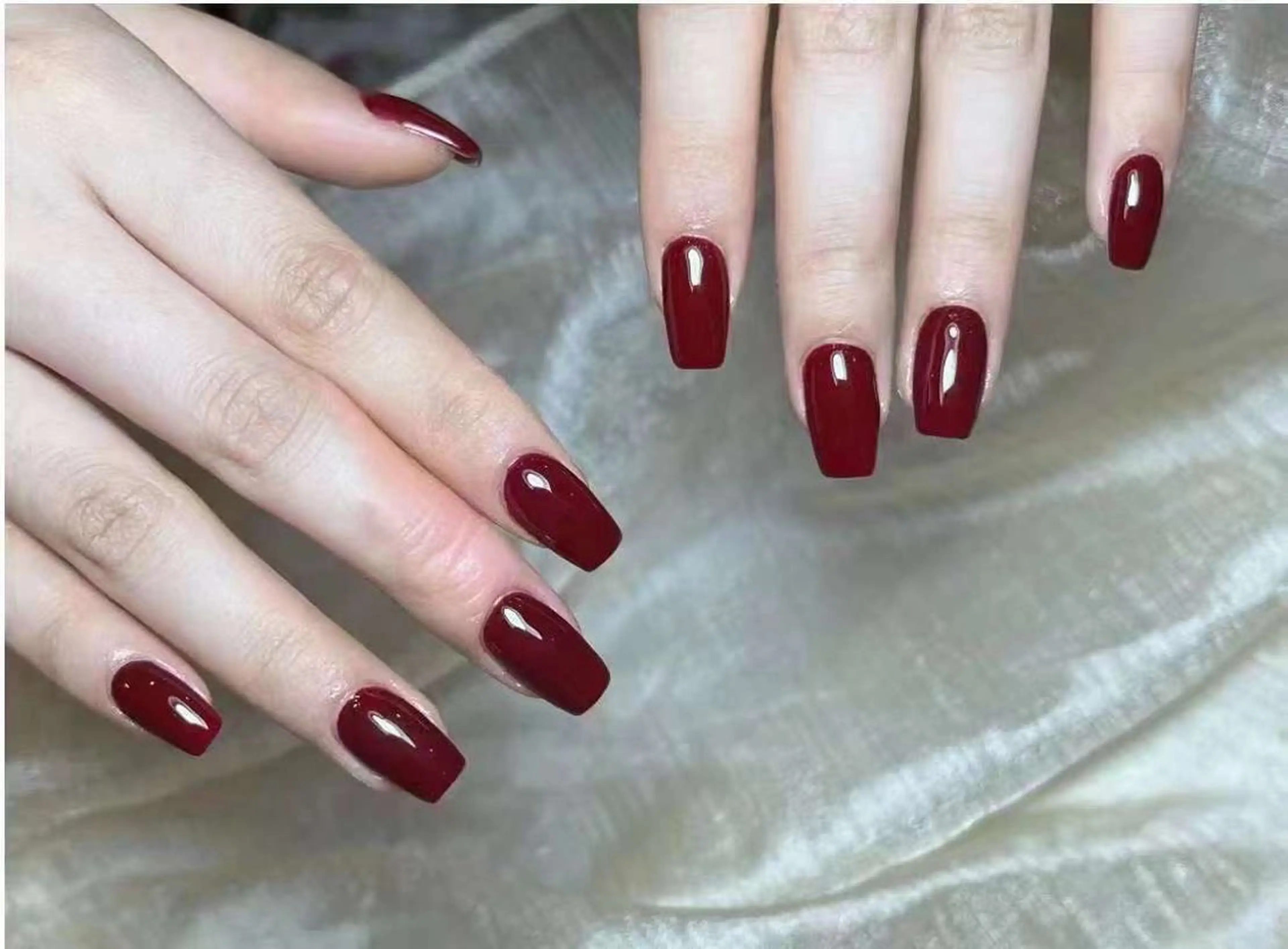 チップ長さ出しワンカラーリボン2個無料付け¥9500円👑（ソフトジェルオフ無料）の写真