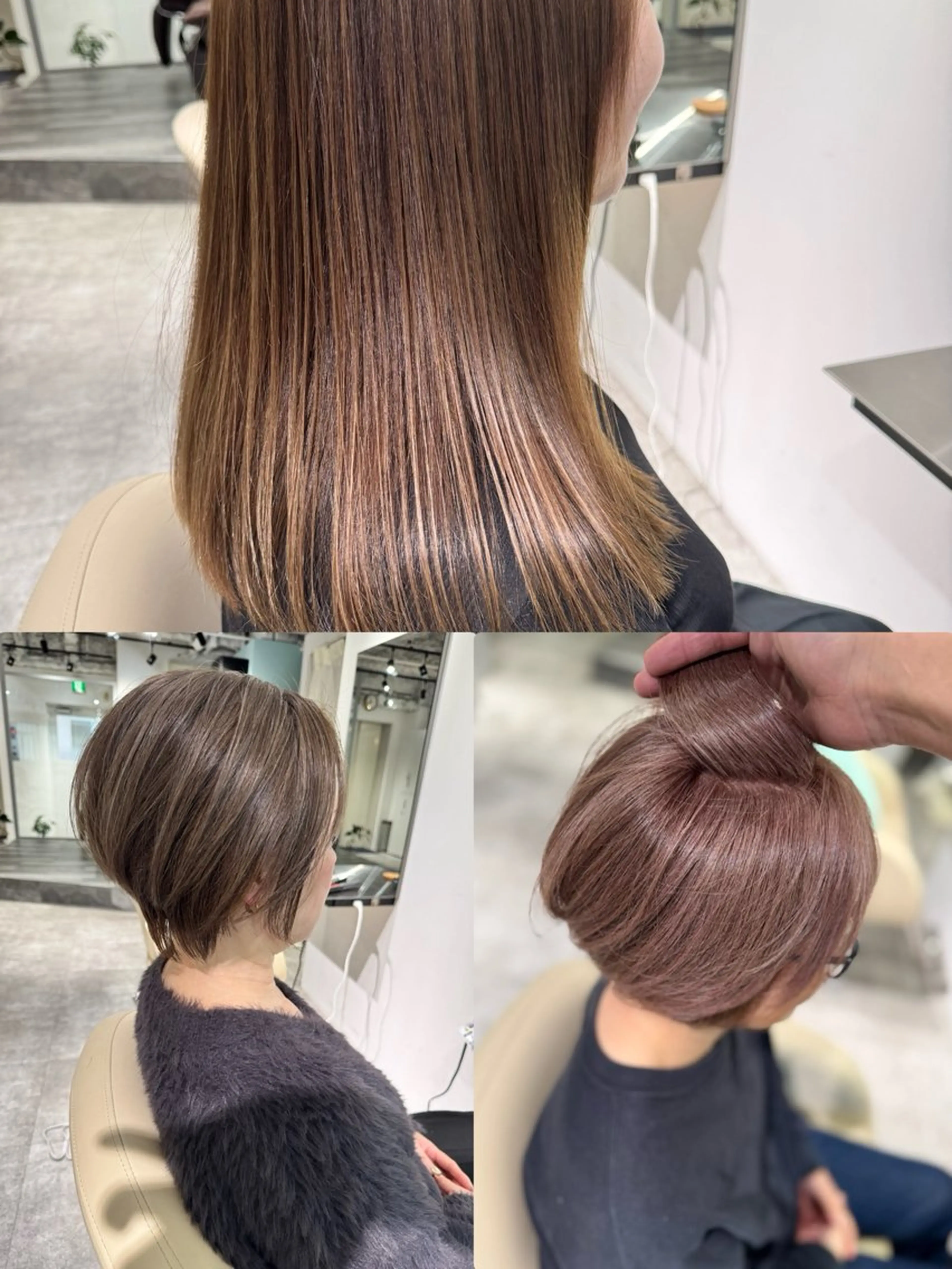 ショート カラー 髪質改善 カット ヘアカラー トリートメント reverie【レヴリー】所属・夜23時まで予約🉑 reverieあきらのヘアスタイル