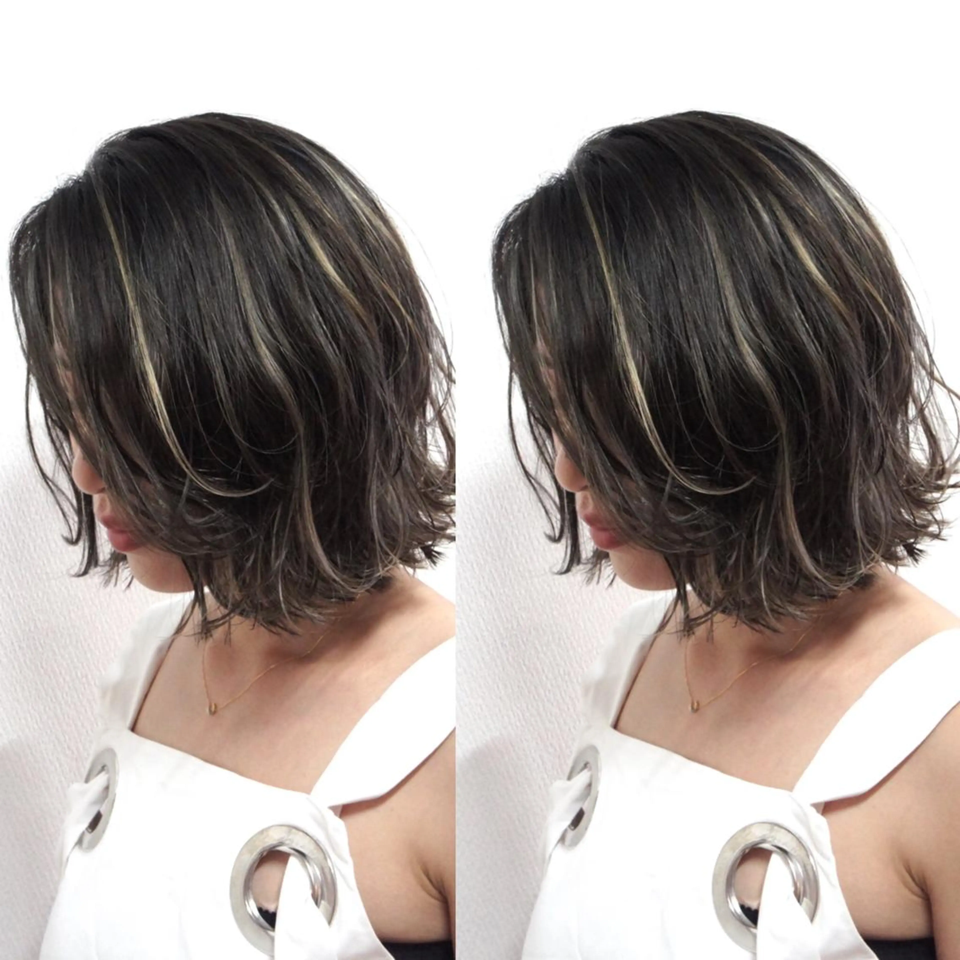 ミディアム 山本 茉希のヘアスタイル