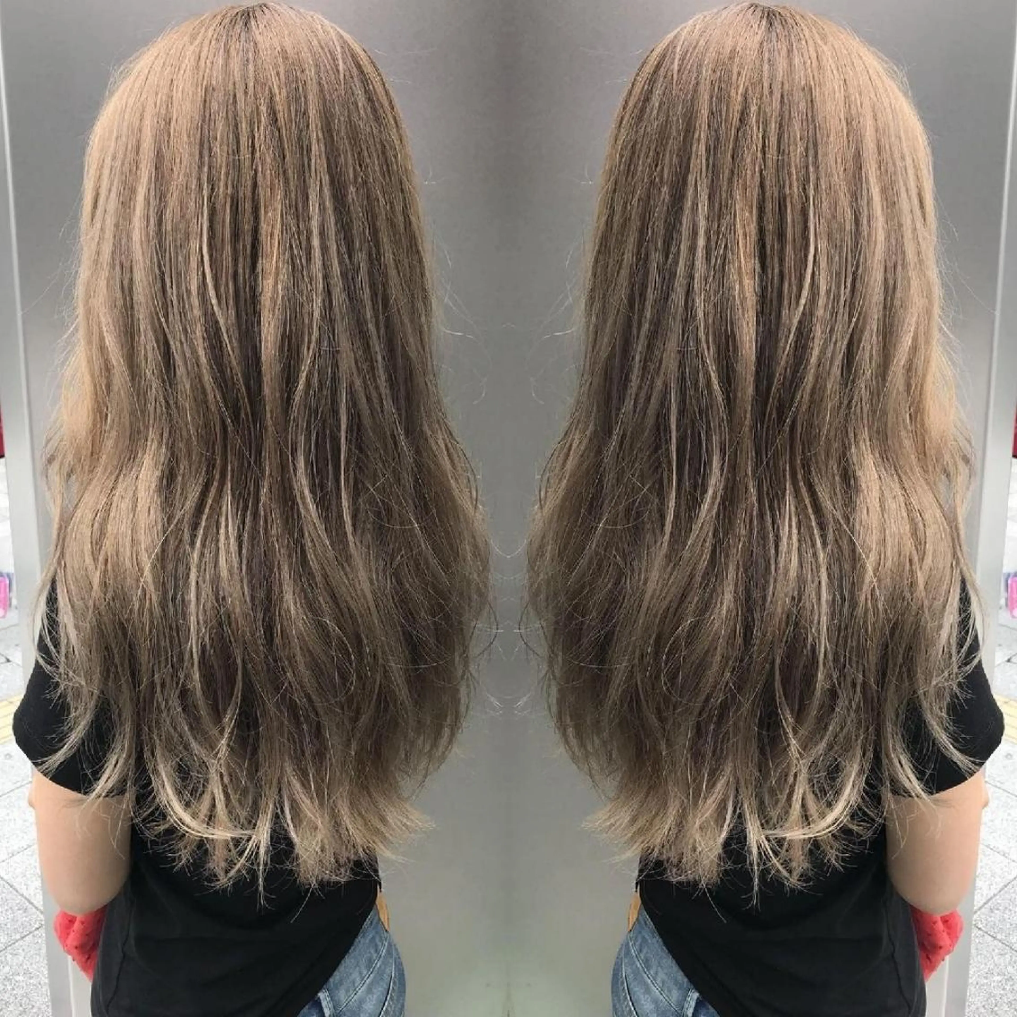 ロング カラー ブリーチ ケアブリーチ ロング 竹内啓太 ボブのヘアスタイル