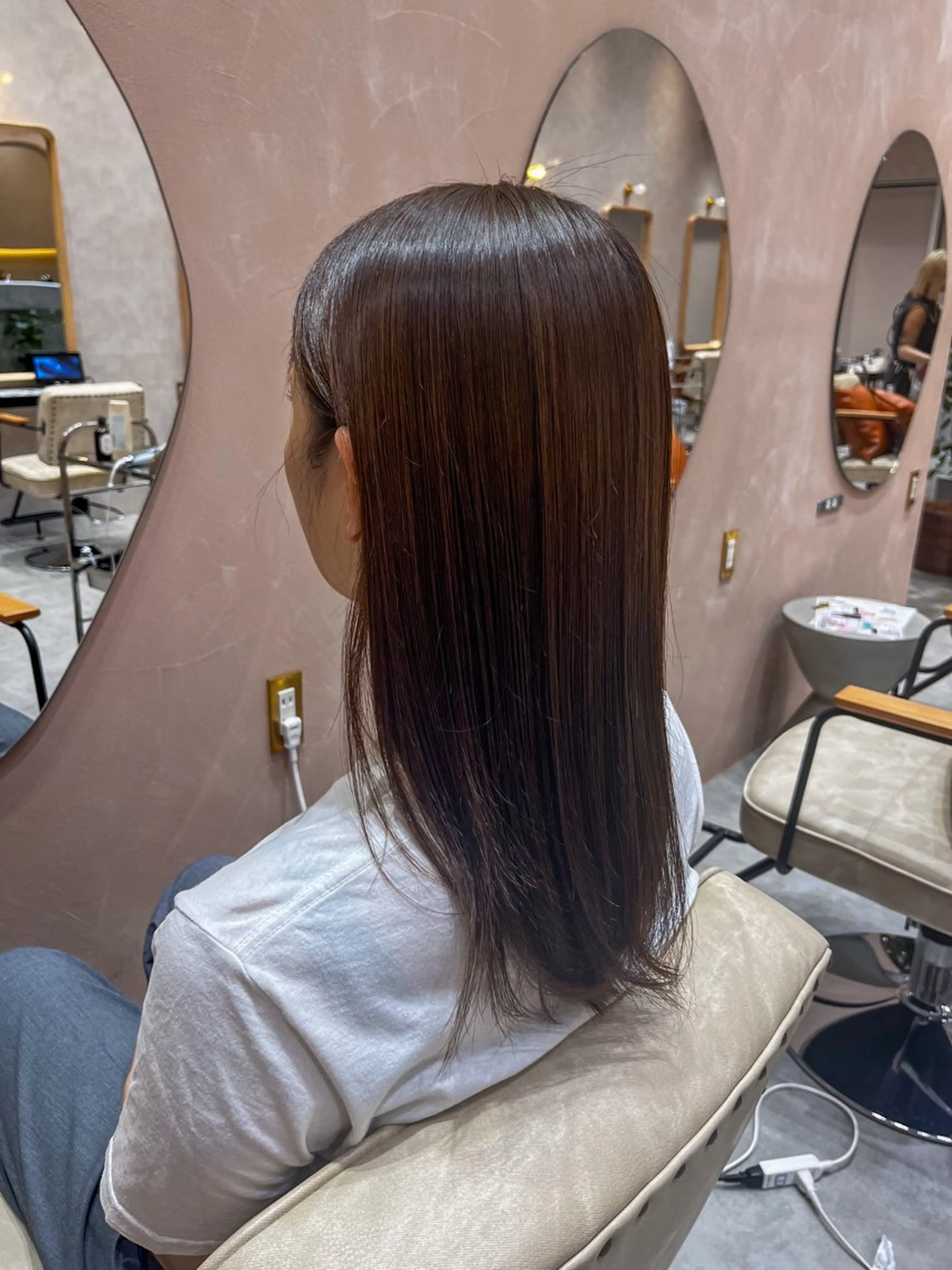 セミロング カラー 透明感寒色 カラー/さとゆな💛のヘアスタイル