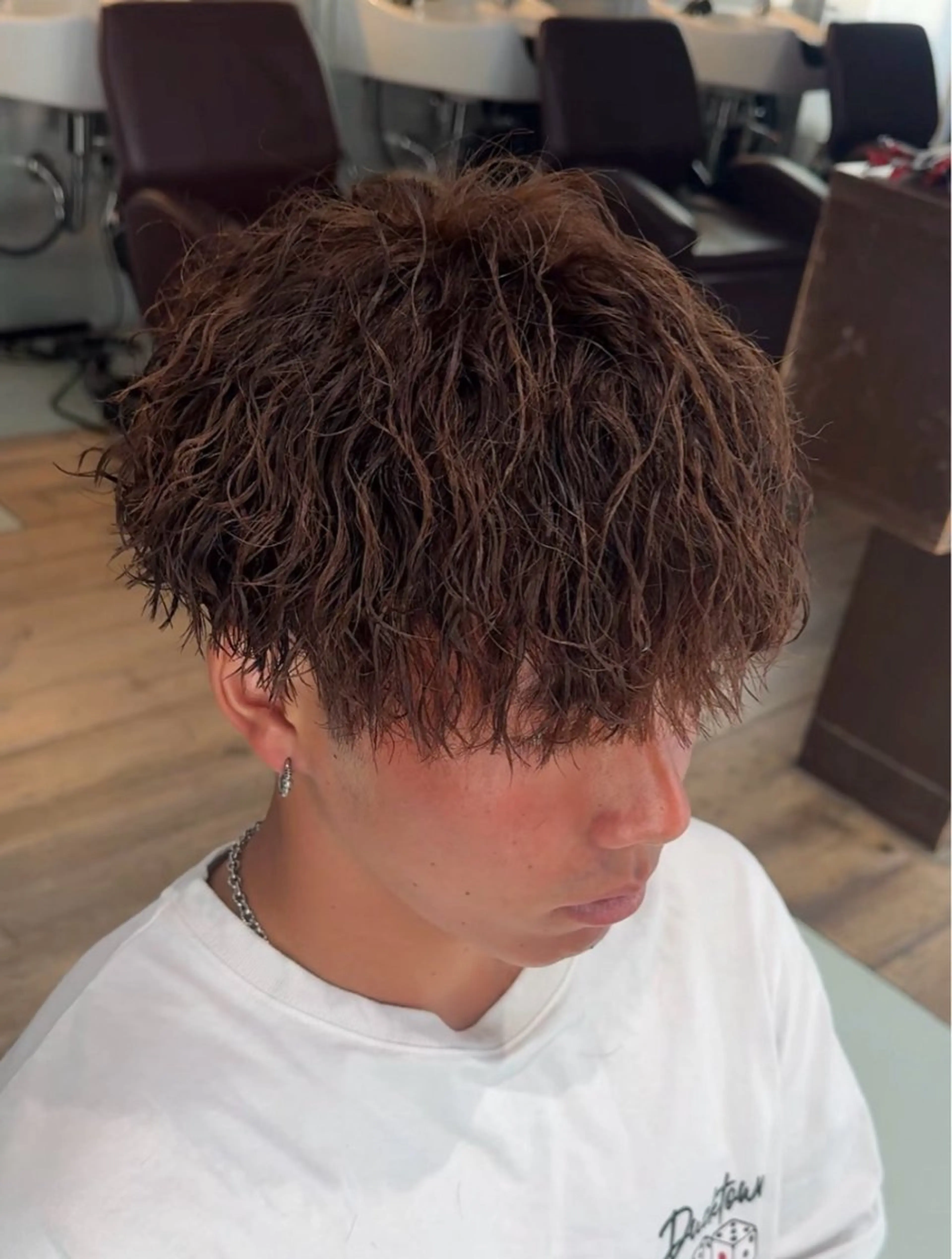 ショート パーマ メンズ メンズパーマ ツイストスパイラルパーマ スパイラルパーマ カット パーマ ヘアセット fifth 原宿店所属・fifth原宿 今村圭一のヘアスタイル
