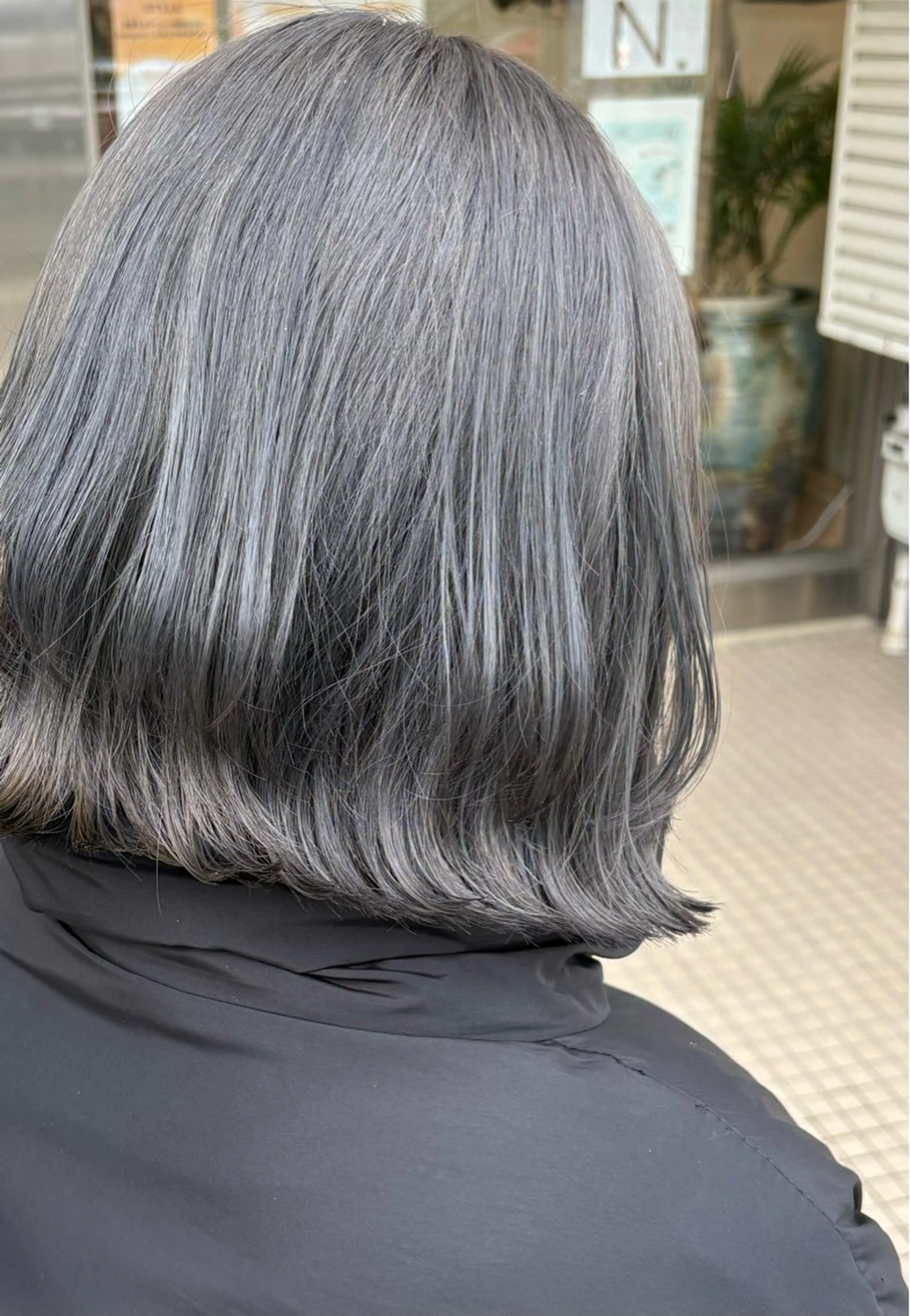 ミディアム カラー ブリーチ シルバー ヘアカラー トリートメント hair  bh.maara所属・bh.maara デザイン／ハイトーンのヘアスタイル