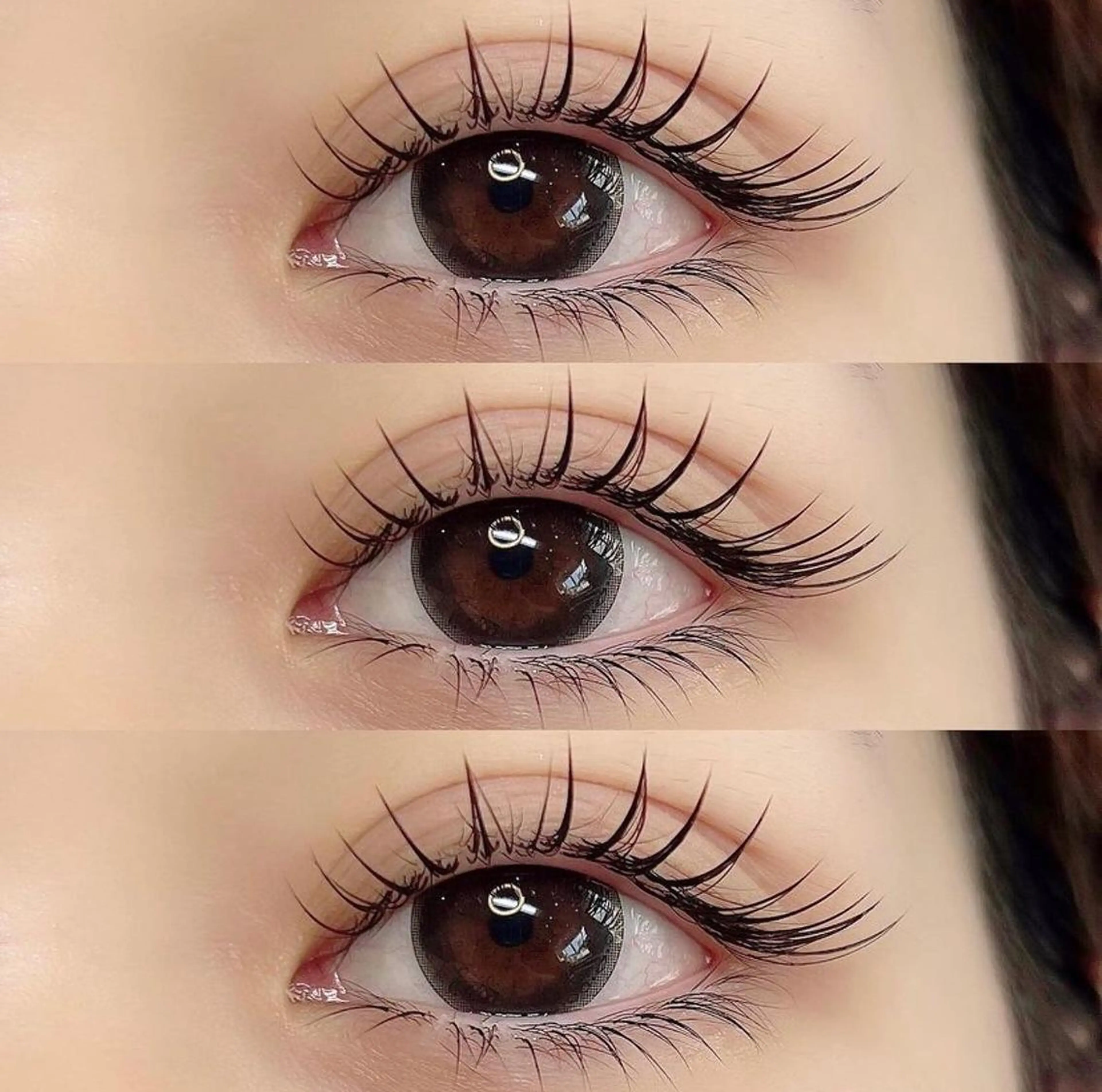 マツエク・マツパ アイブロウ フラットラッシュ レイヤー/艶カラー /韓国ヘア/高松のヘアスタイル