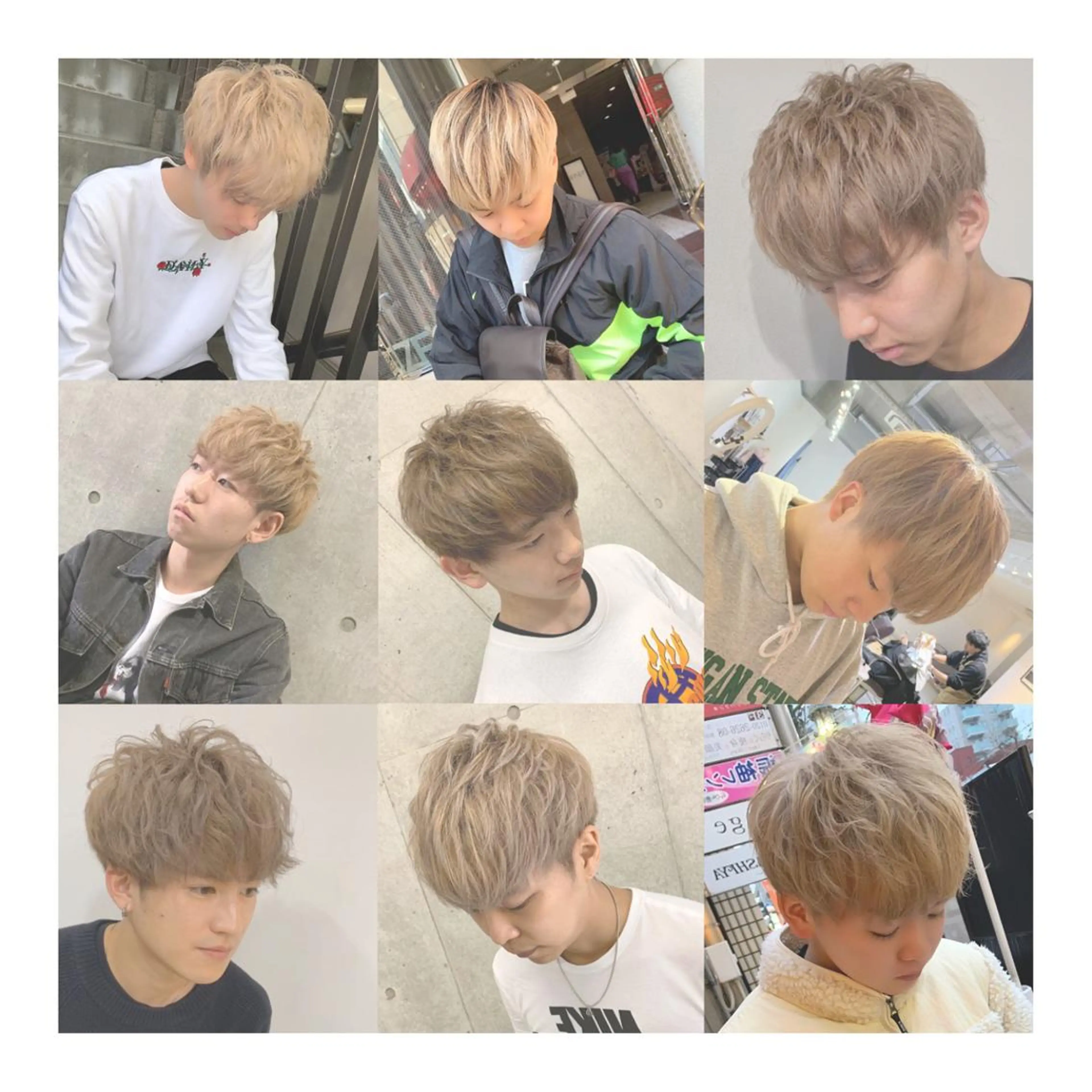 ショート カラー ヘアアレンジ メンズ メンズハイトーン ベージュカラー ブロンド ハイトーンカラー ミルクティーベージュ ange☞ soutaのヘアスタイル