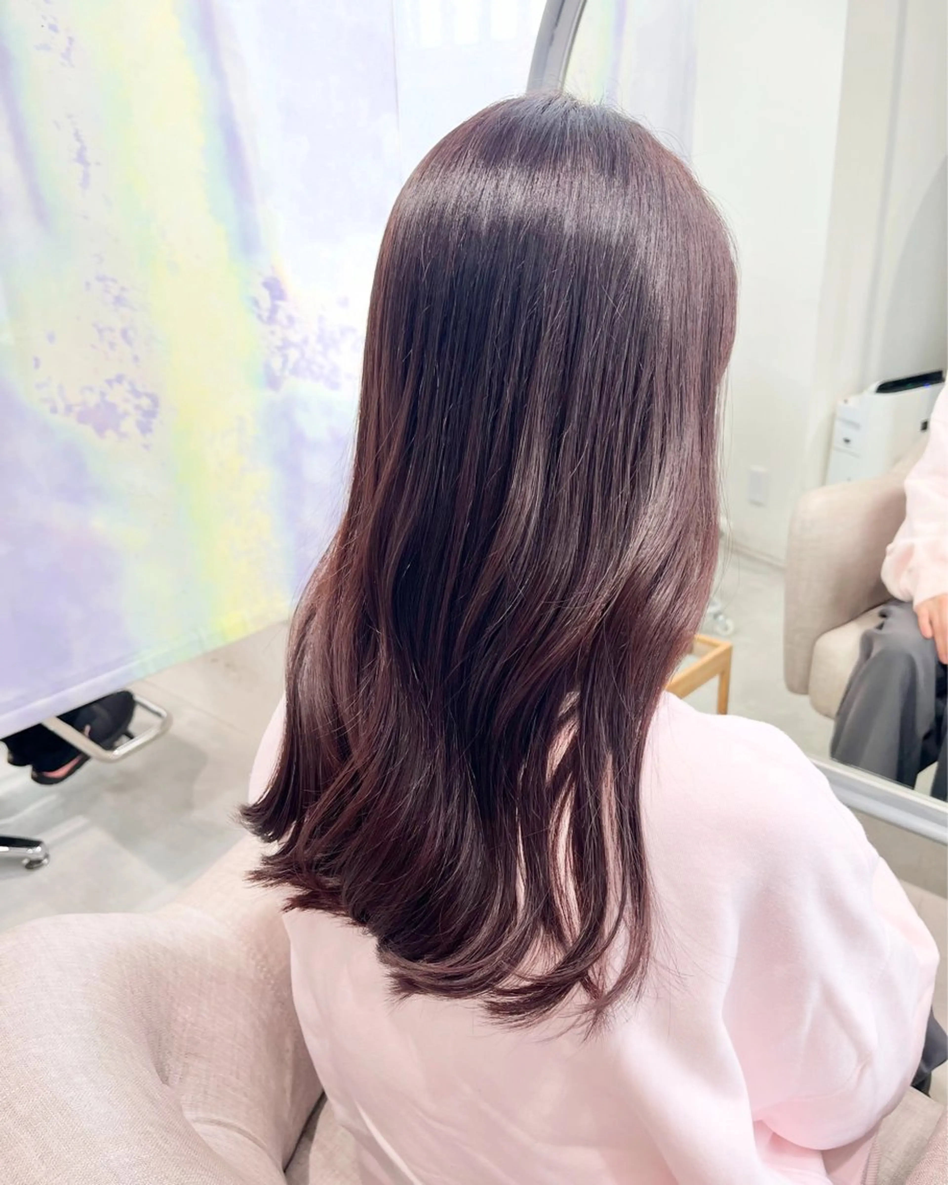 ロング カラー グレージュ ラベンダーカラー ラベンダーグレージュ ラベンダーグレー ピンクカラー INCE HAIR 梅田 原田 舞夢のヘアスタイル