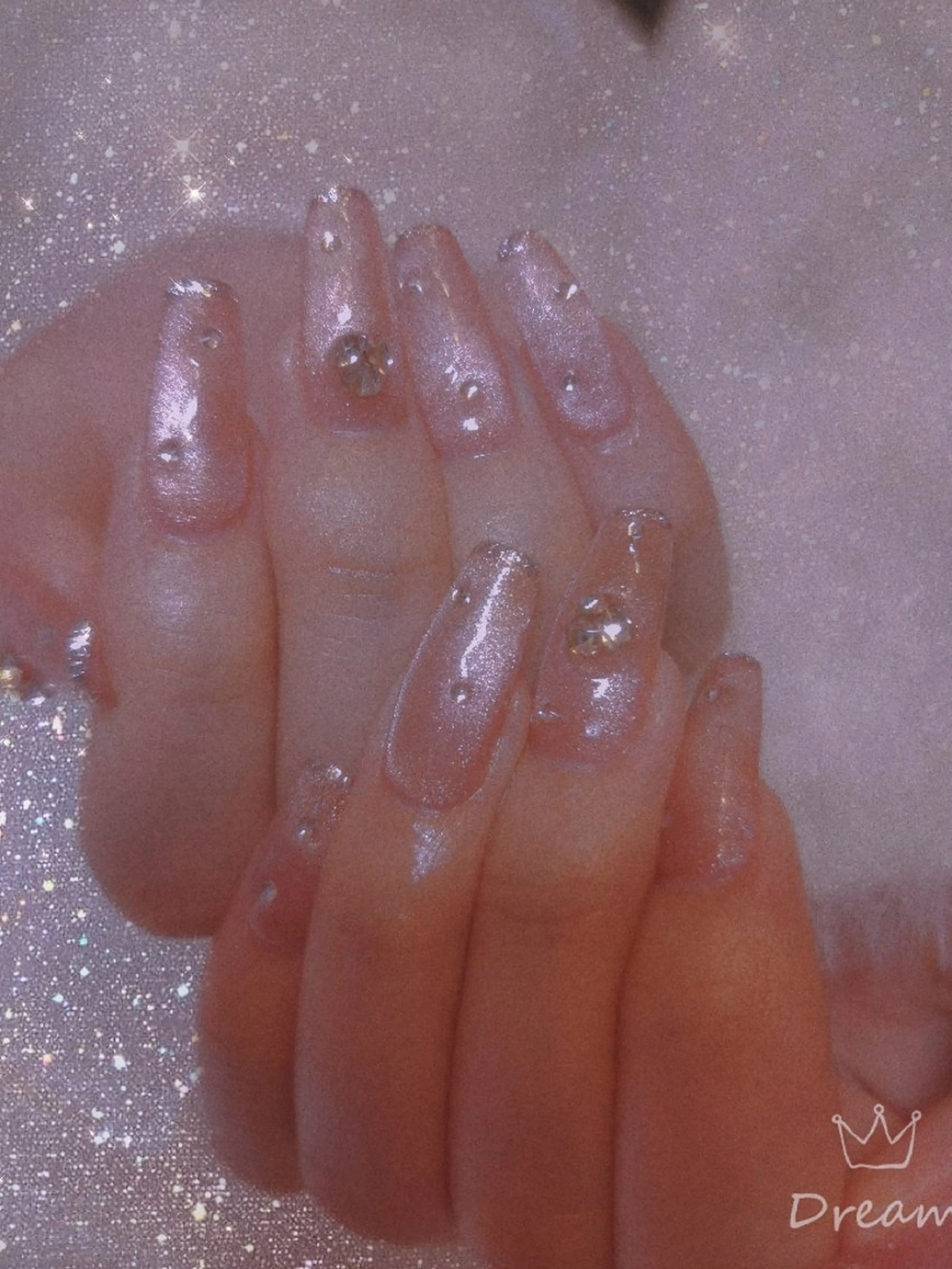 ネイル ハンドネイル ネイリストゆか💅 長さだし、深爪矯正のネイルデザイン