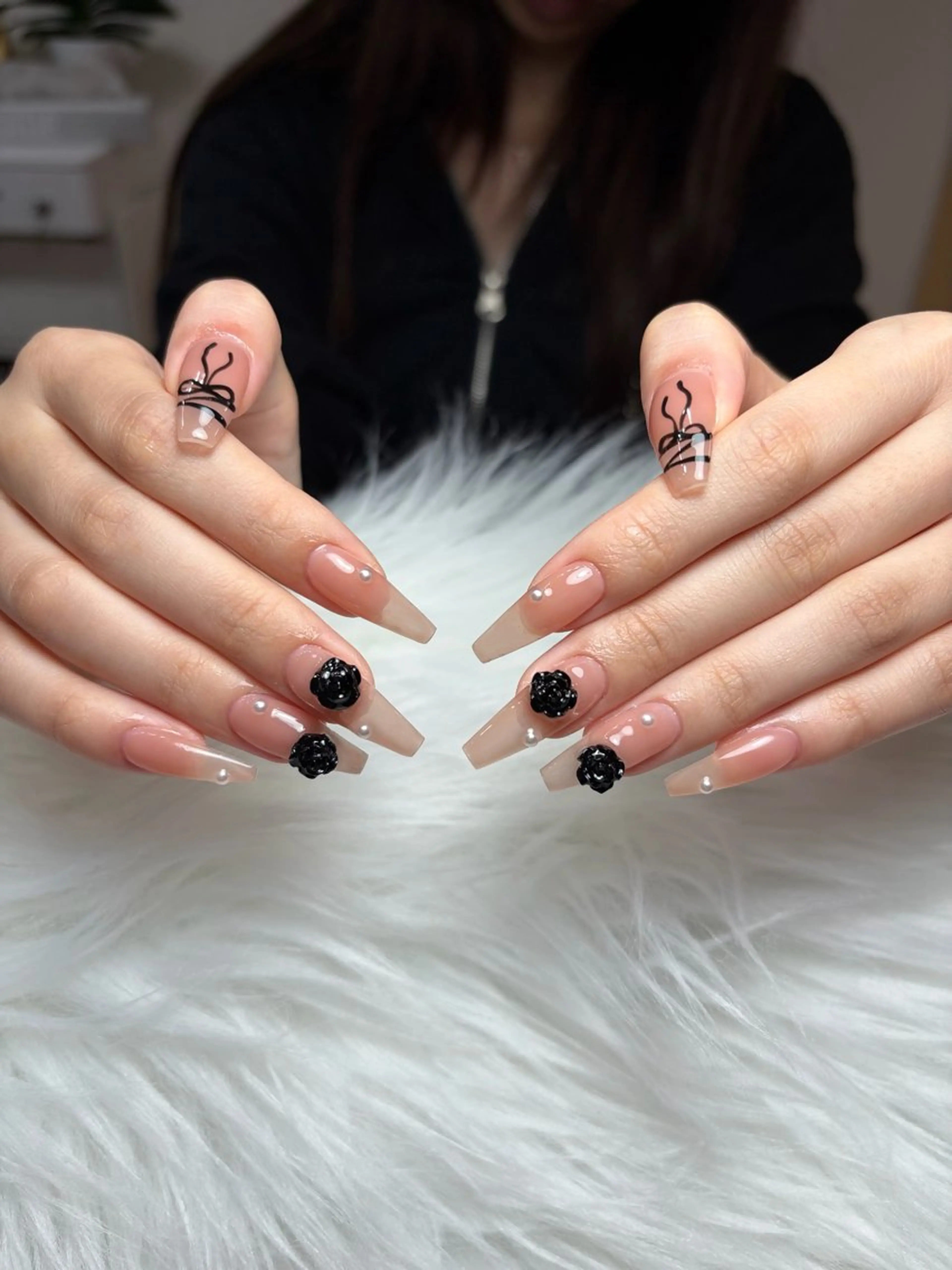 ネイル アートネイル 長さ出し ジェルネイル マグネットネイル ニュアンスネイル ハンドネイル Cloudy Chan Nailのネイルデザイン