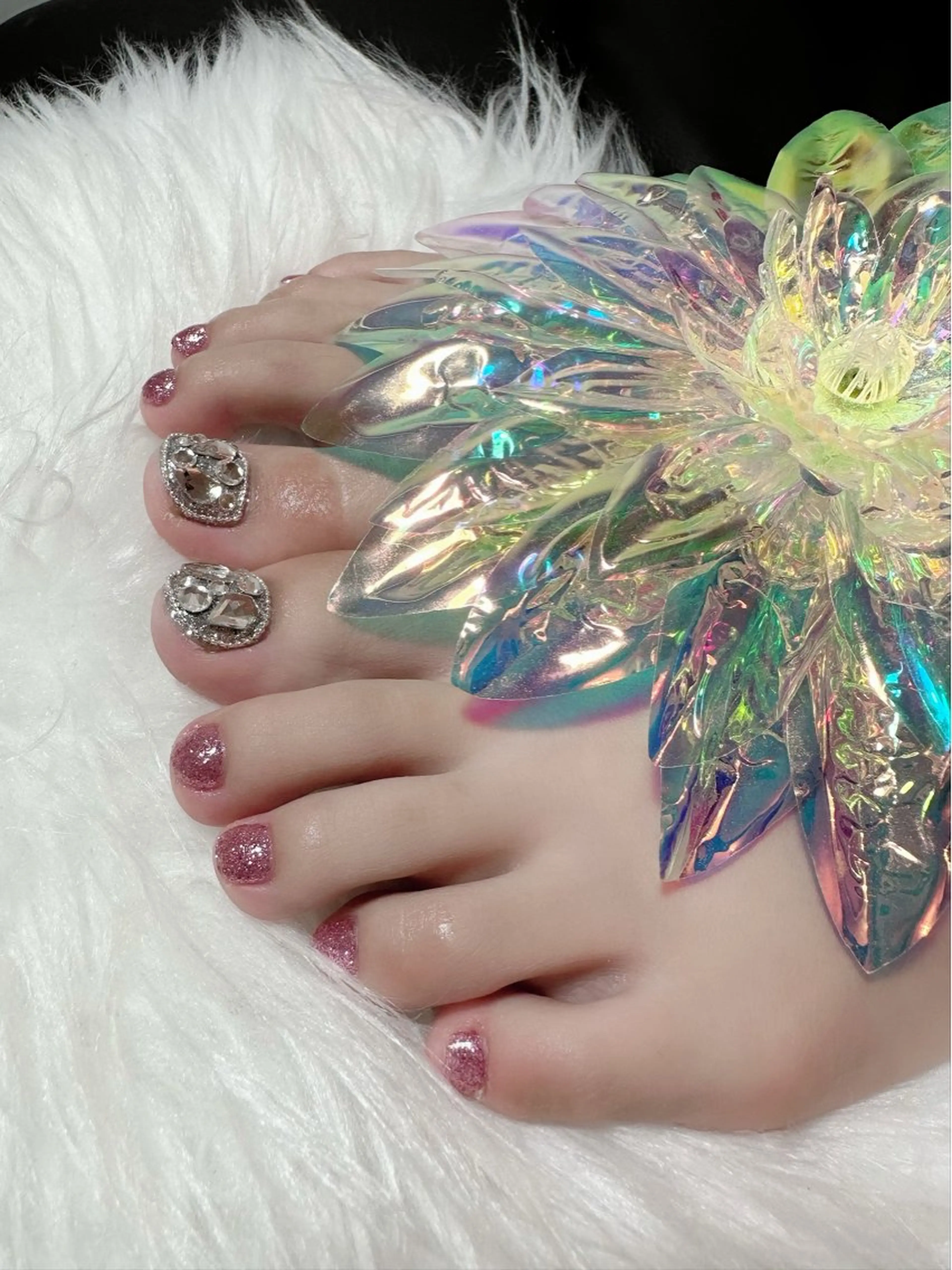 フット　２本アート付け放題🎨🩷の写真