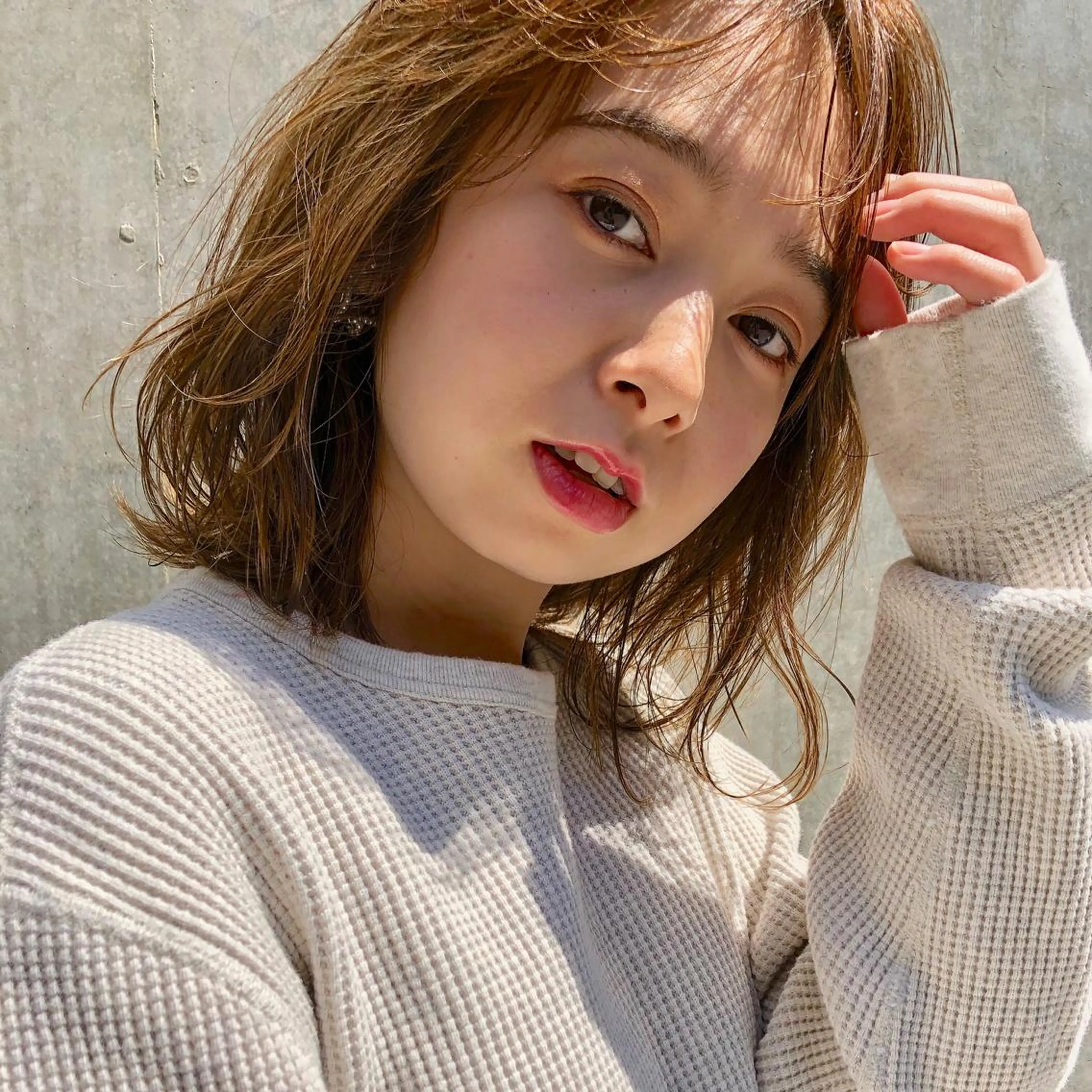 ミディアム カラー パーマ カット パーマ トリートメント tane.所属・【ダメージレス施術】 【透明感】北村 拓也のヘアスタイル