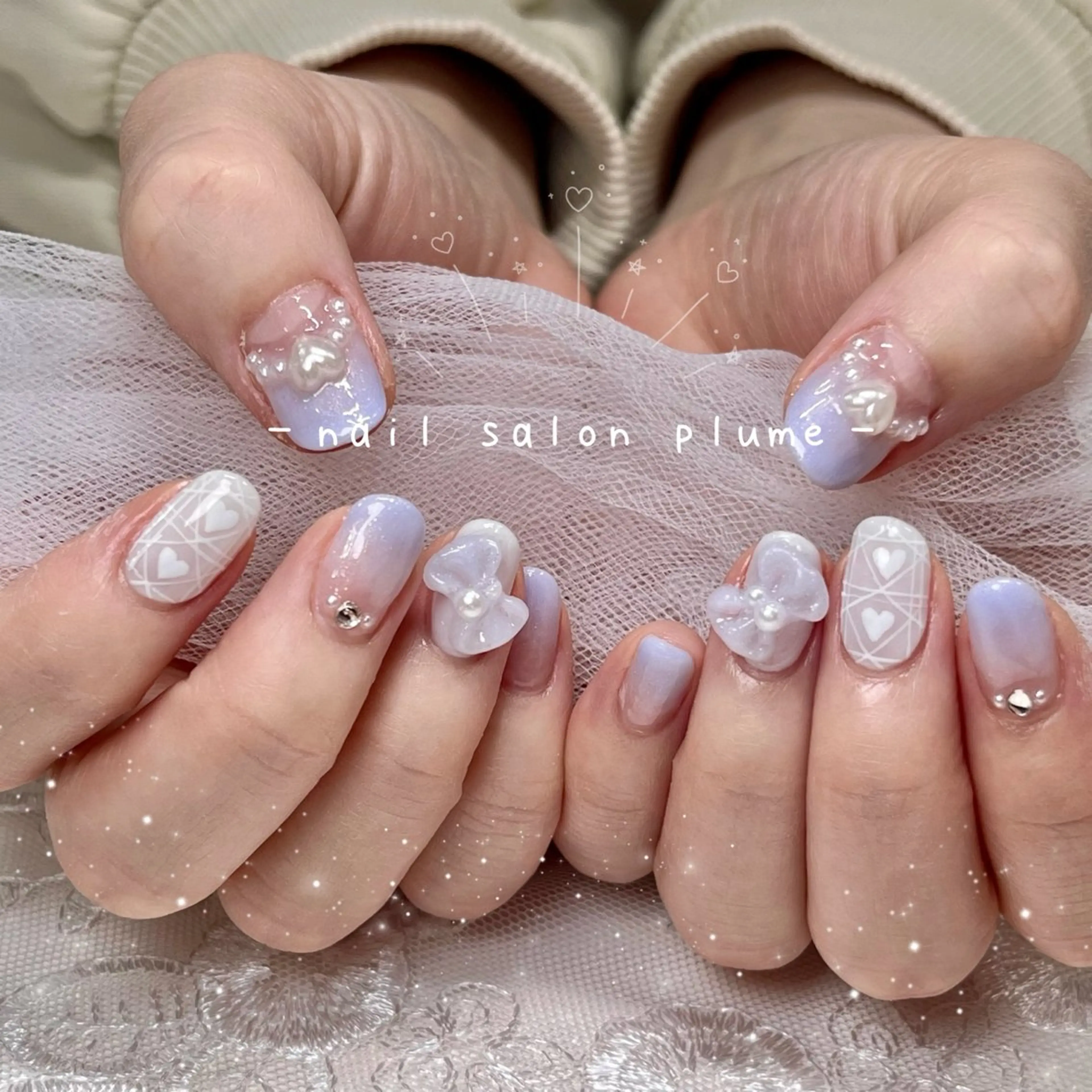 ネイル ハンドネイル plume nail ☆韓国ネイルのネイルデザイン