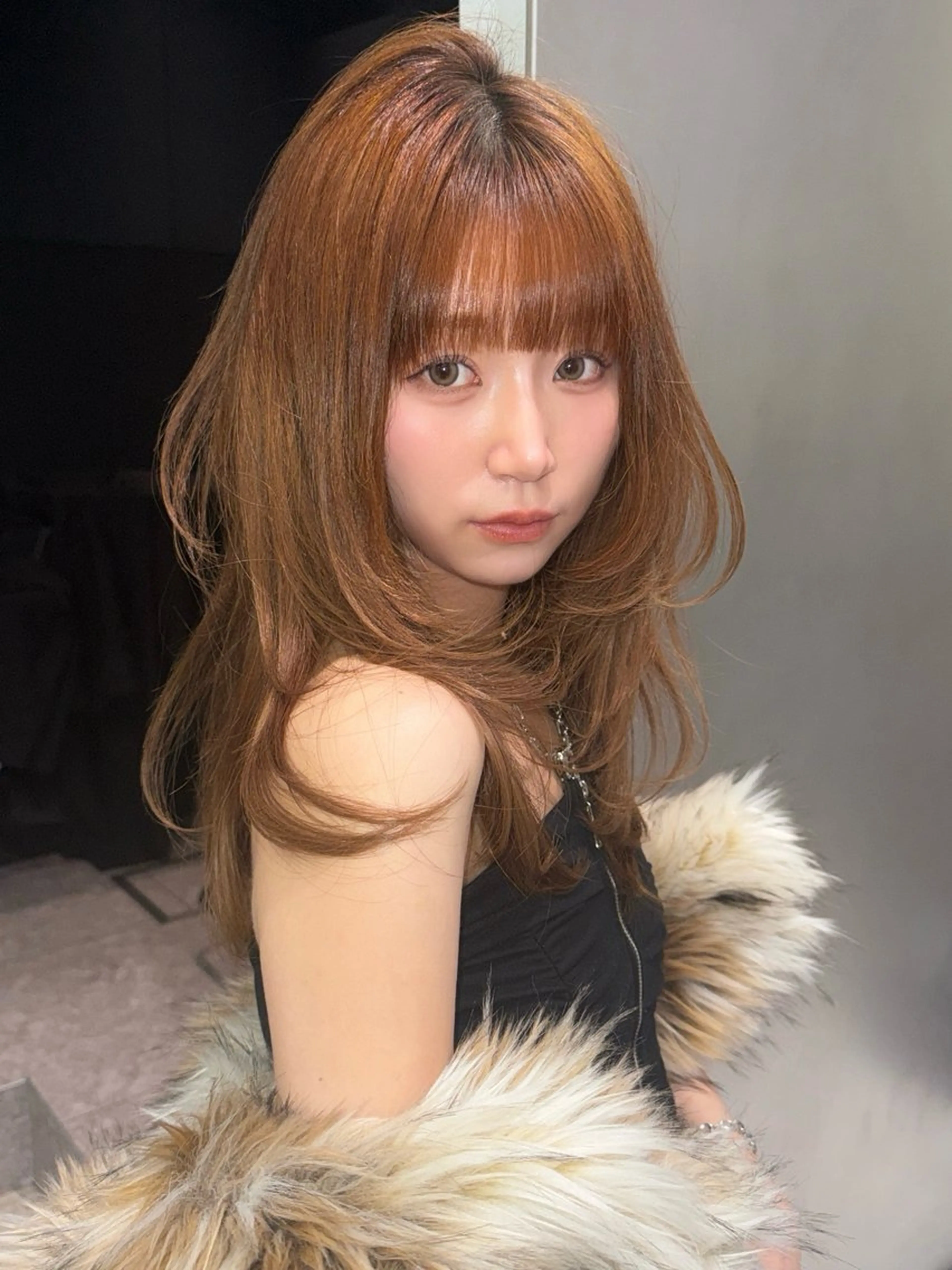 ロング カラー 韓国ヘア りんのヘアスタイル