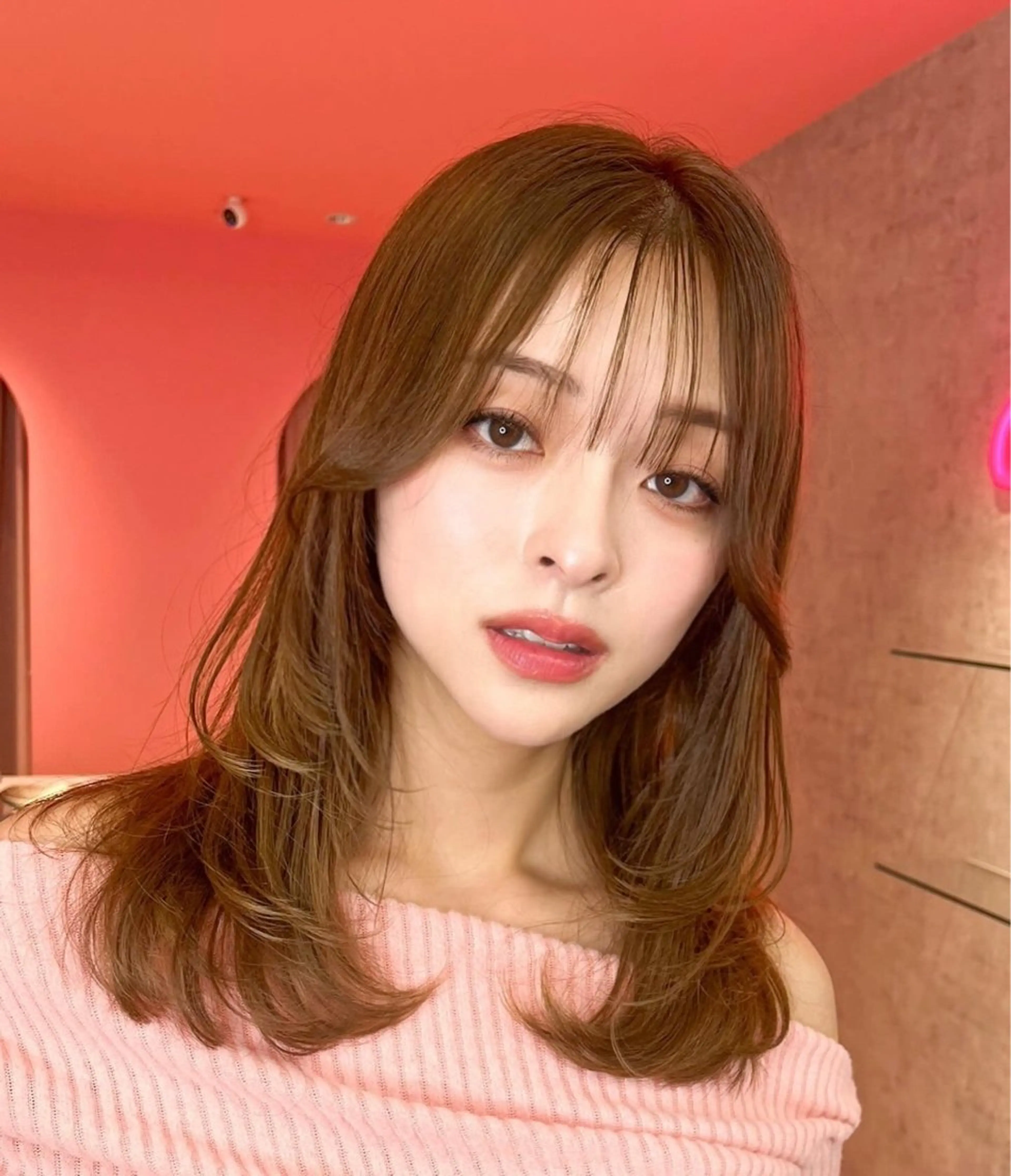 ミディアム カラー カット ヘアカラー トリートメント 山崎/ボブ縮毛矯正 レイヤー髪質改善のヘアスタイル