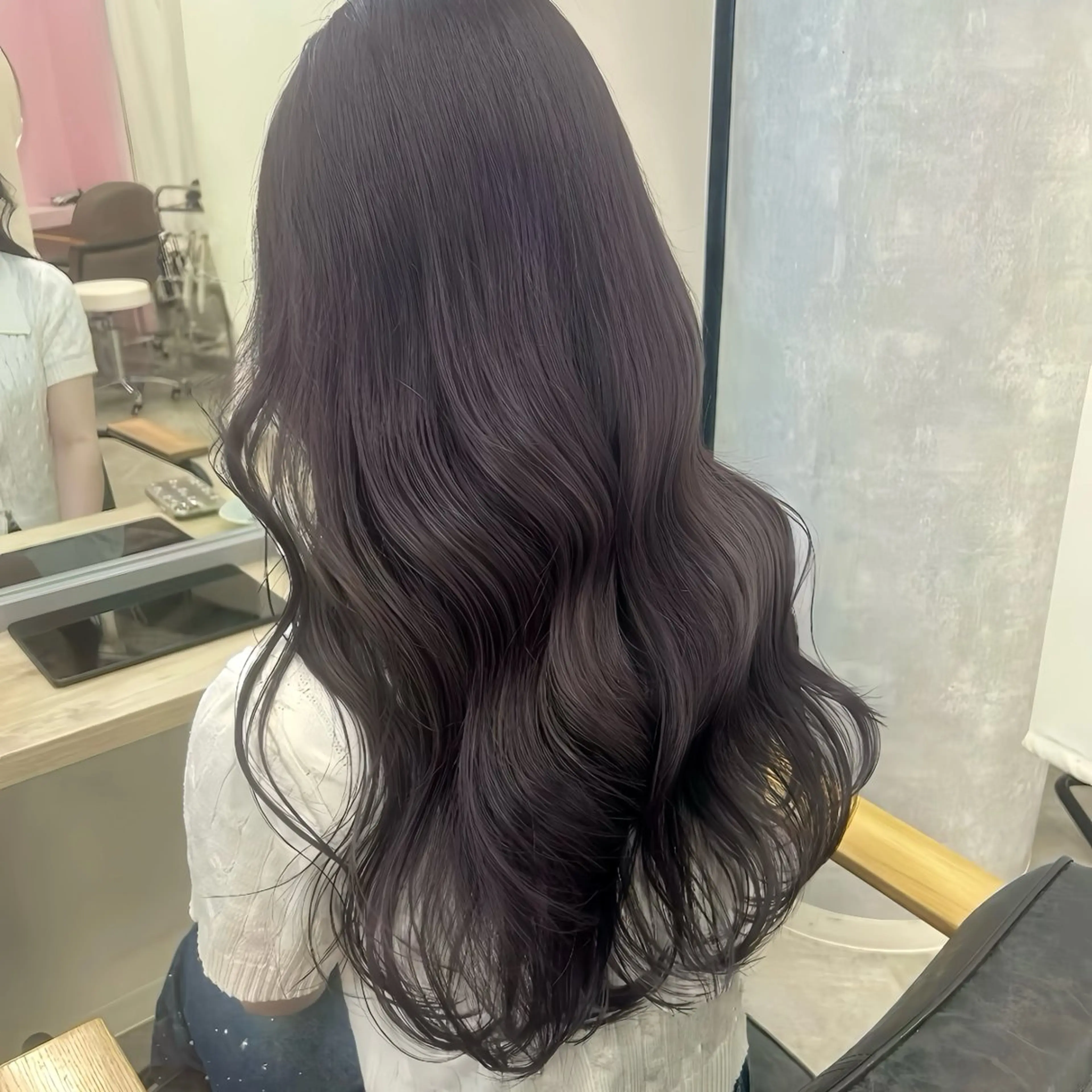 ロング カラー カット ヘアカラー トリートメント otoha✳︎ くすみカラーのヘアスタイル