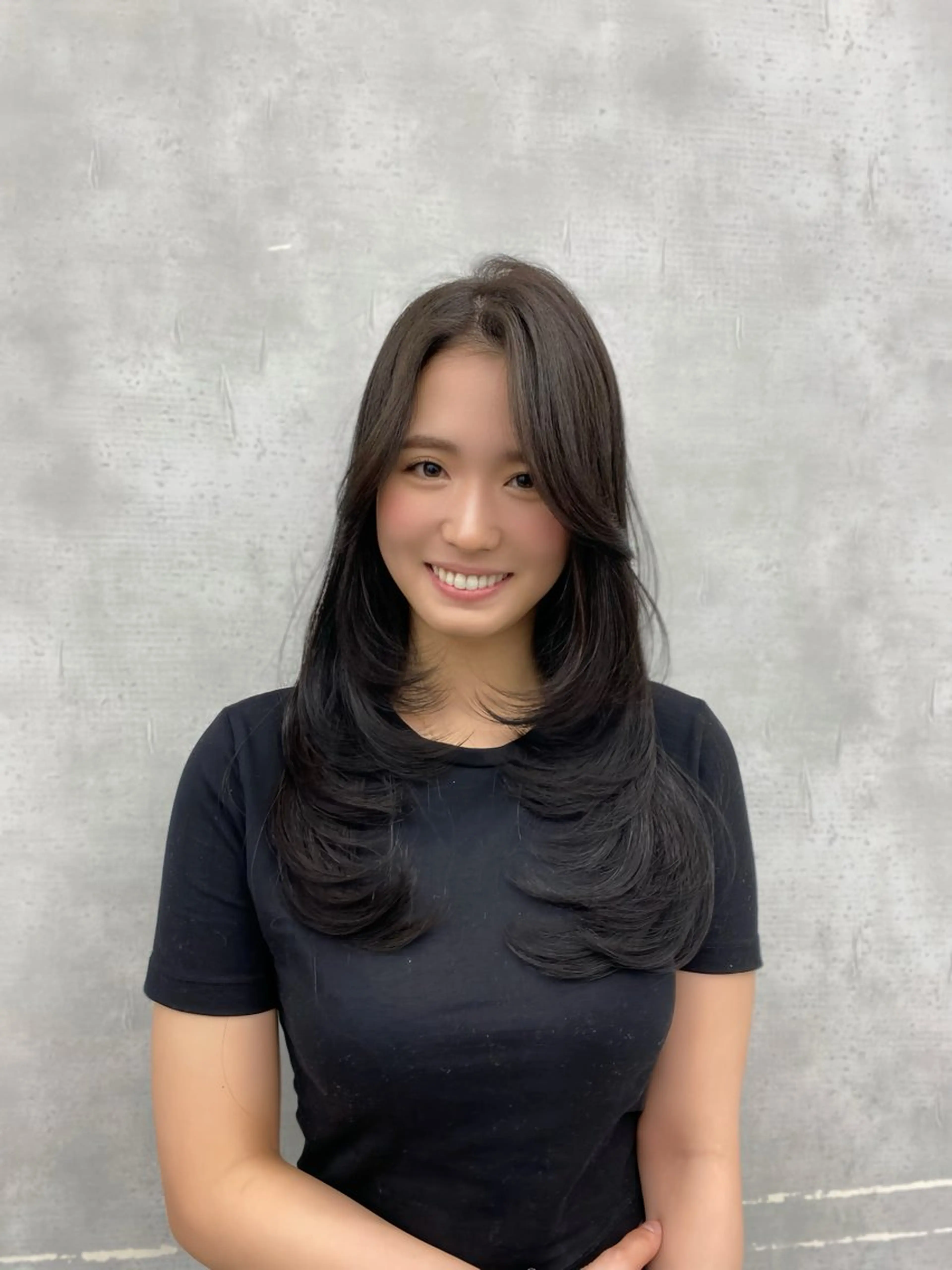 ロング カラー 韓国風ヘア レイヤーカット レイヤー/艶カラー /韓国ヘア/高松のヘアスタイル