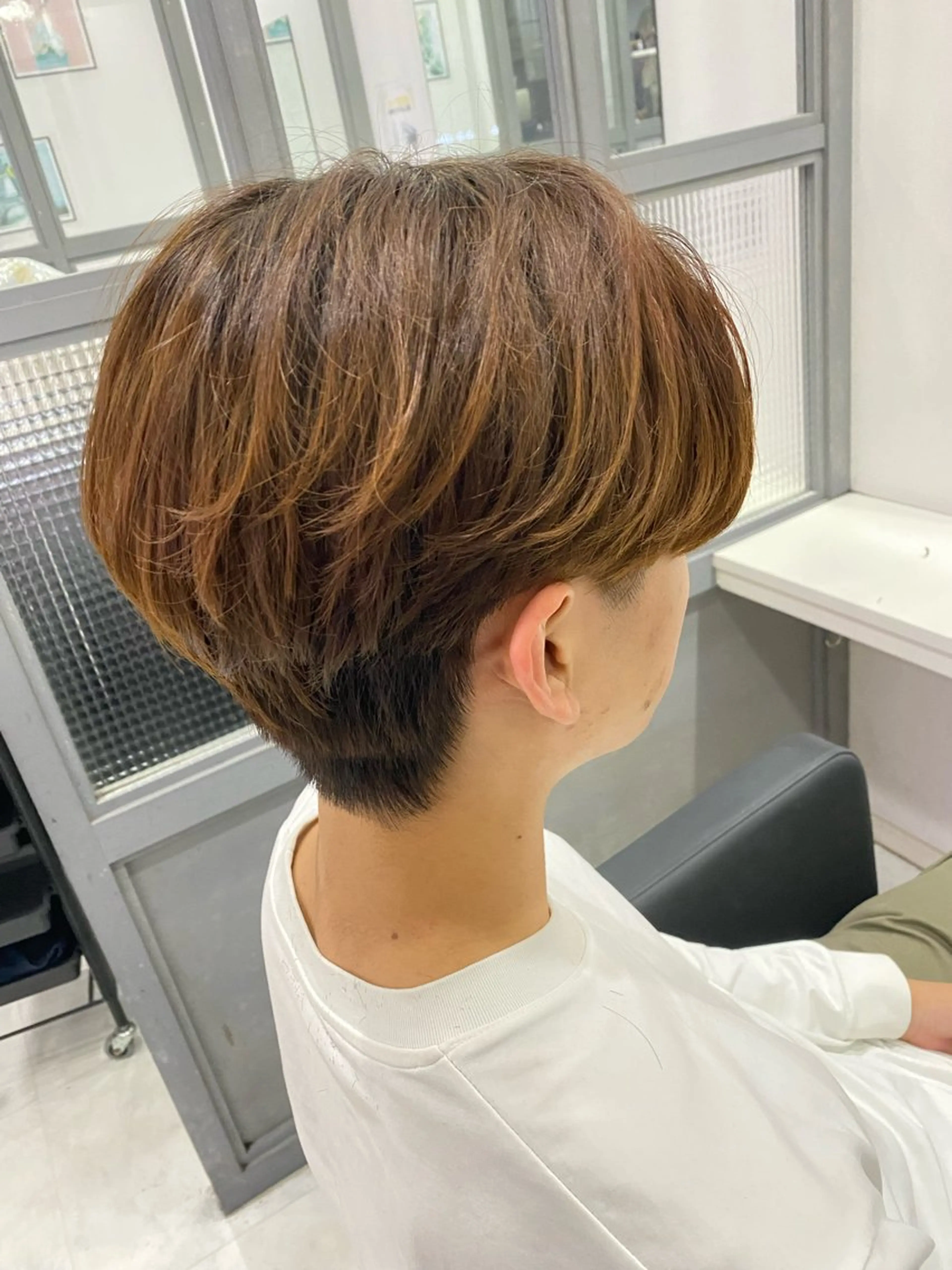 ミディアム メンズ カット 🟣メンズパーマ 川端 永遠🟣のヘアスタイル