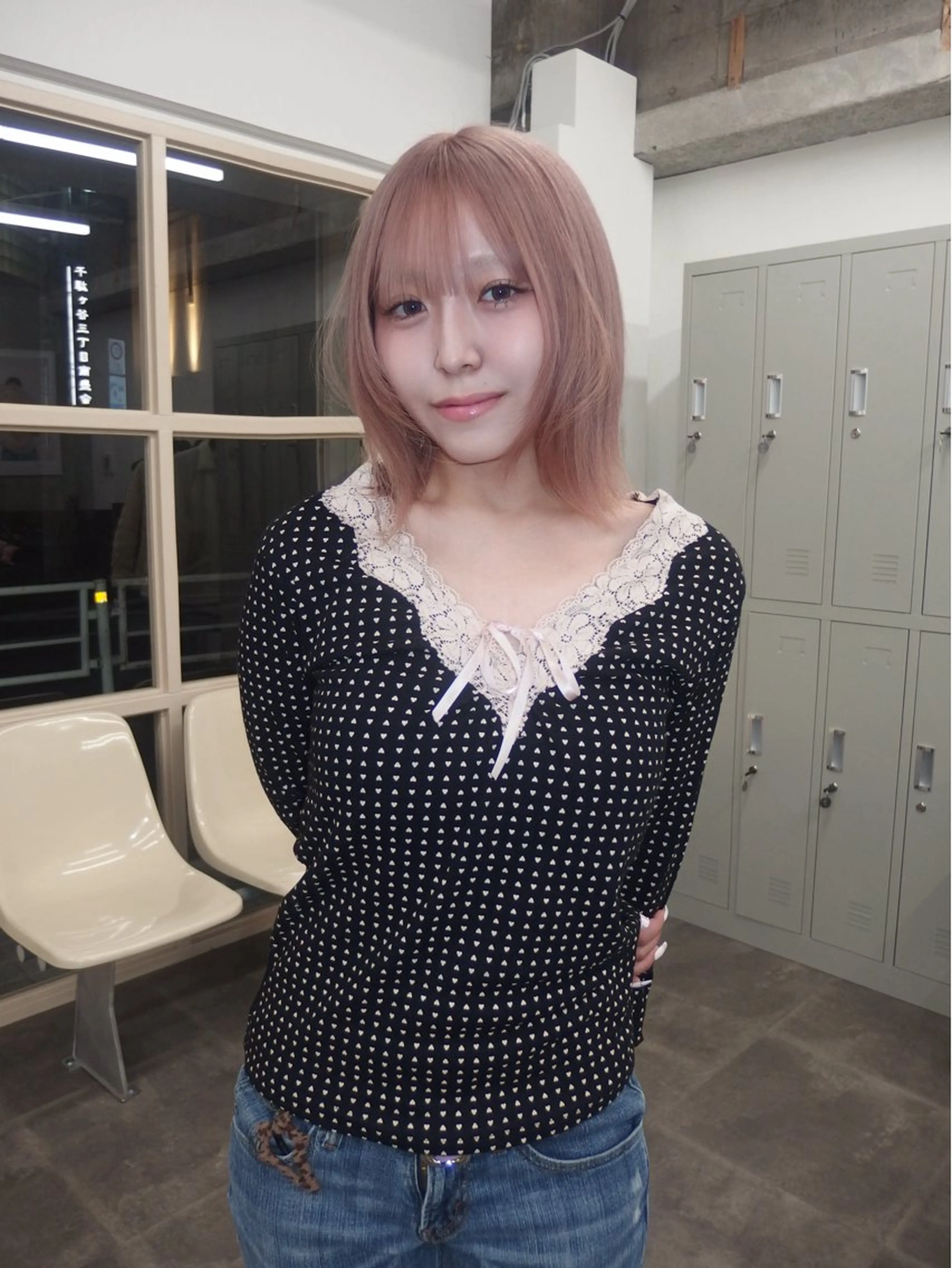 ミディアム 水野谷遥/ハイトーン /カラーモデル🎀のヘアスタイル