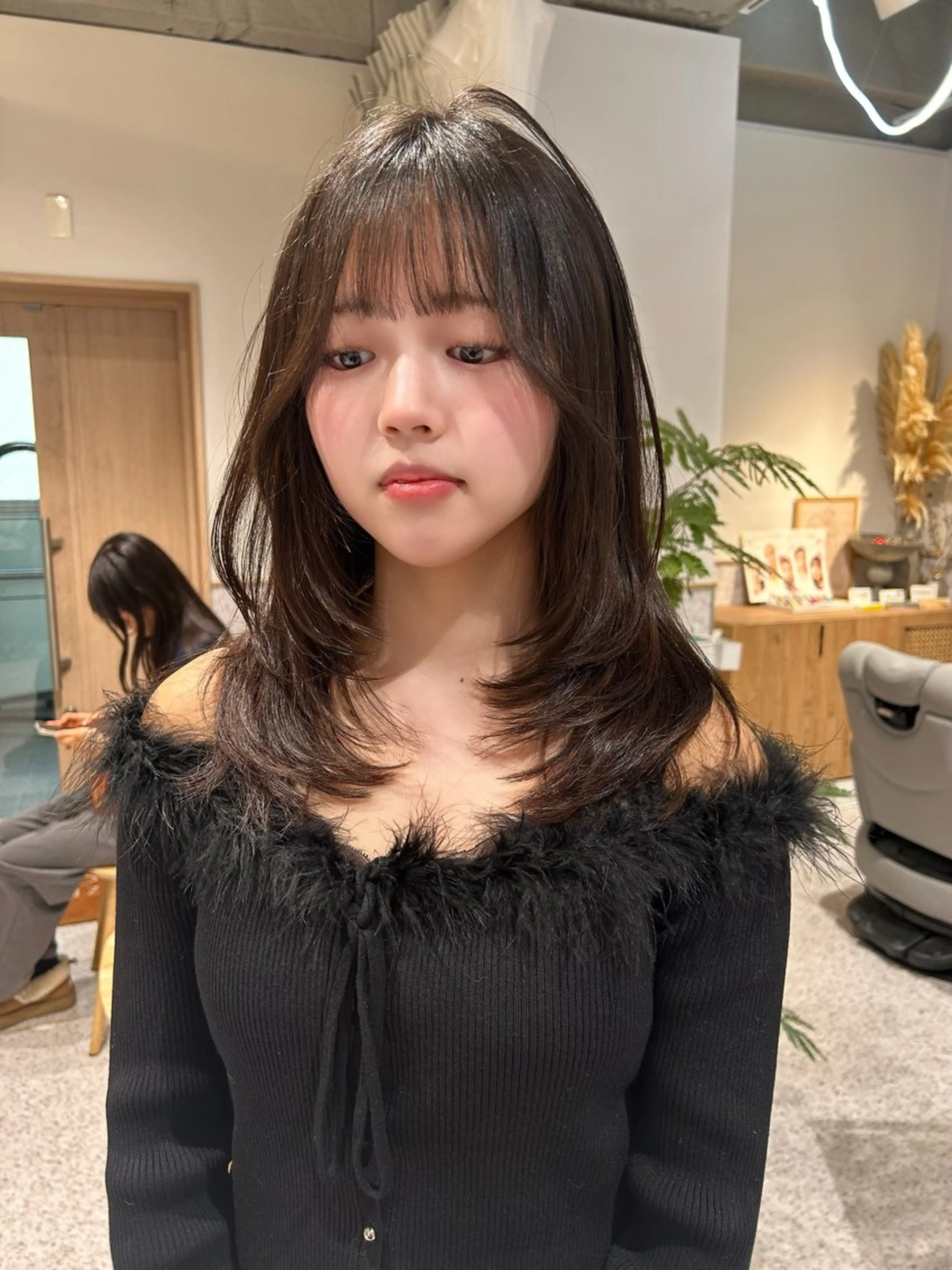 ミディアム カラー ヘアアレンジ トレンドlayer cut💐mihoのヘアスタイル