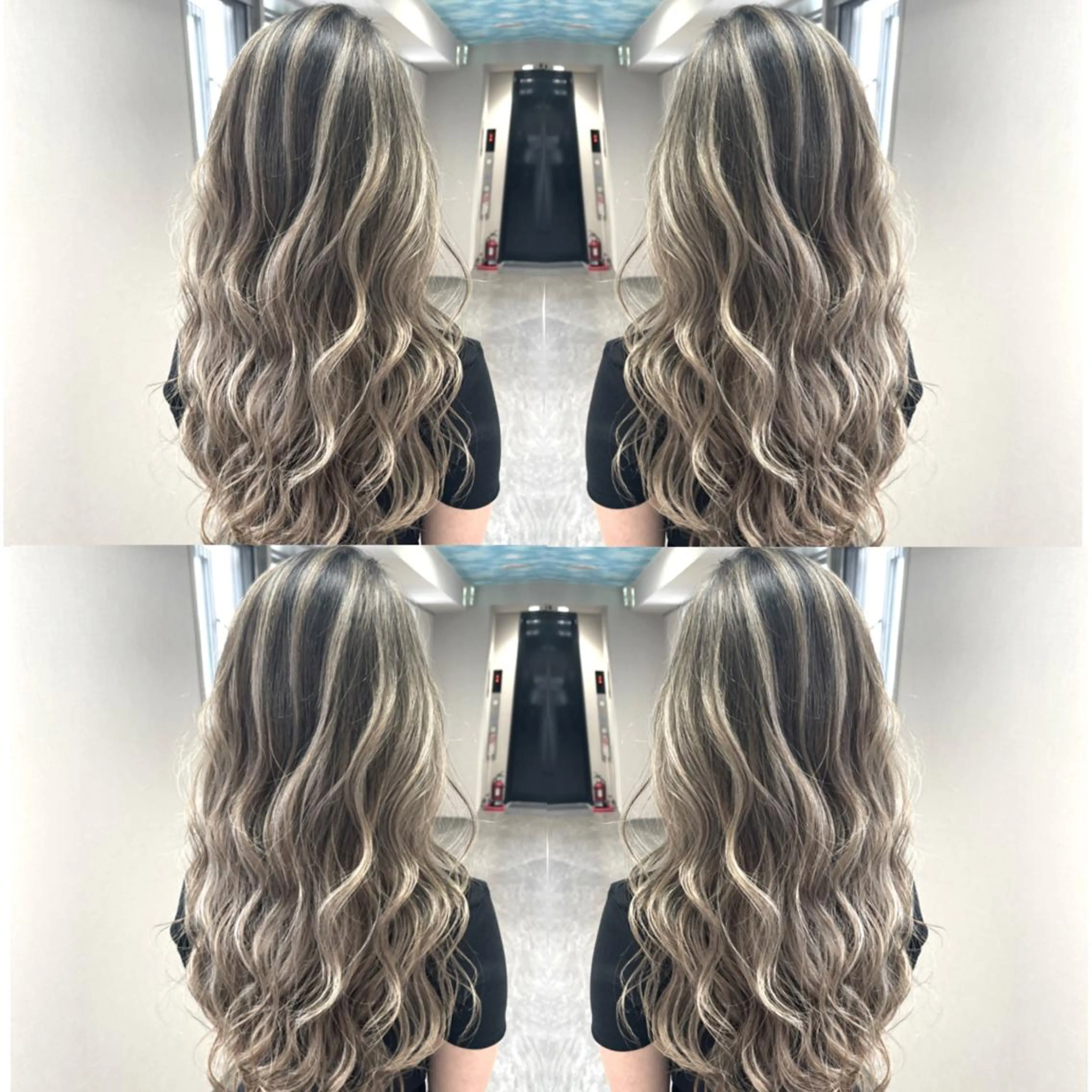 ロング カラー グラデーションカラー ハイライトカラー ハイライト 松井那津子 /ハイライトブリーチのヘアスタイル