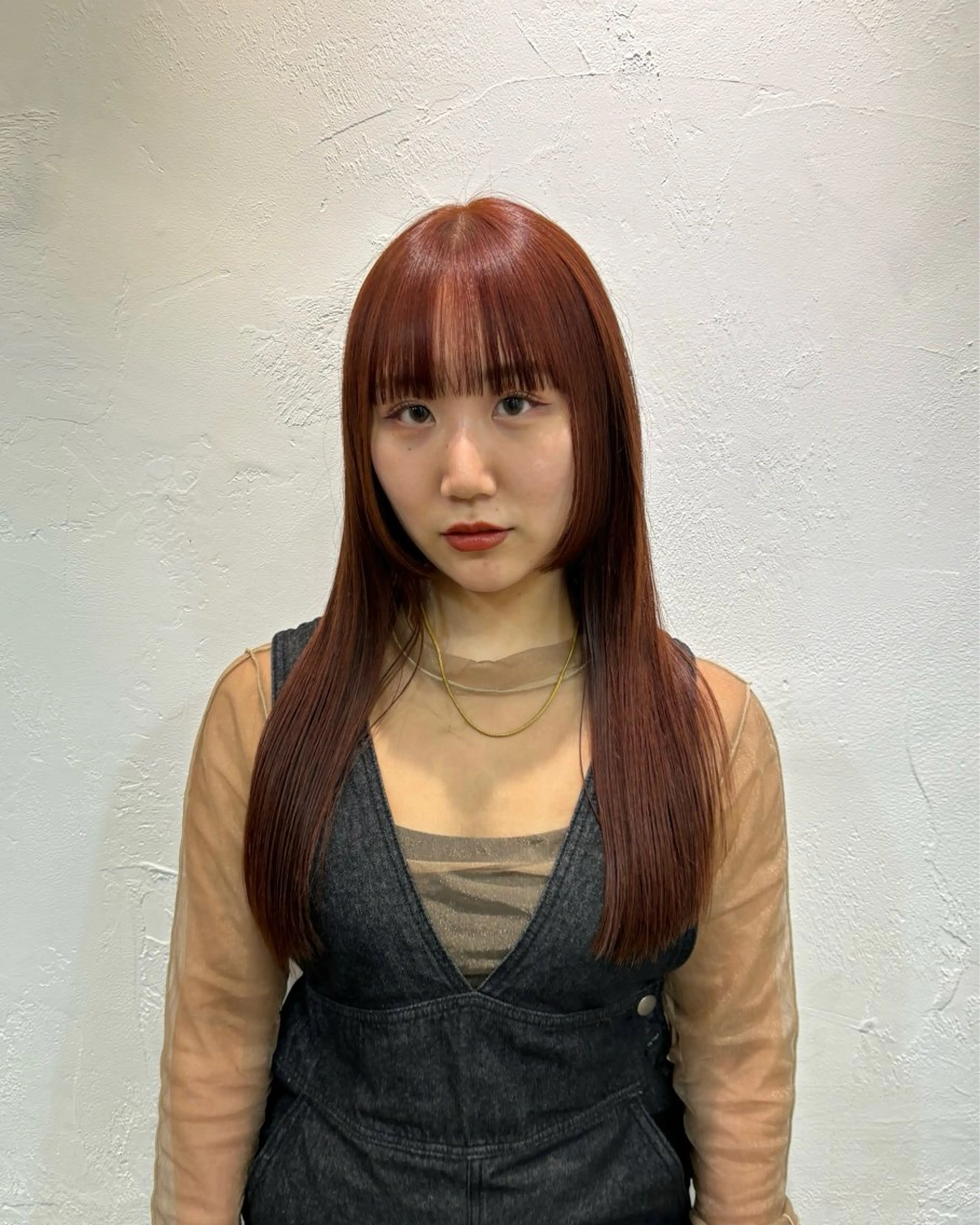 セミロング カラー カット ヘアカラー トリートメント オリーブ/縮毛♡ Natsuno🩰のヘアスタイル