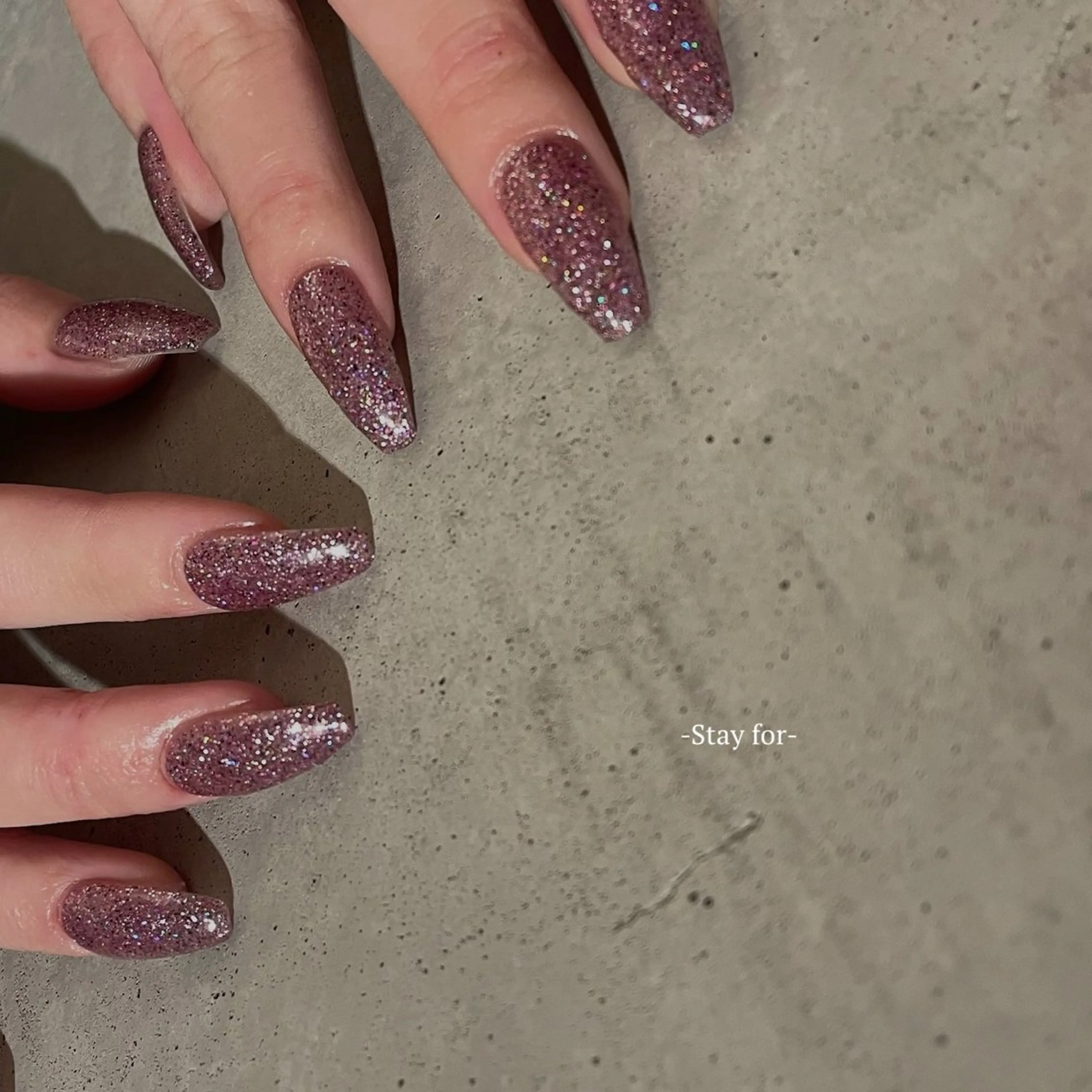 ネイル ラメ(グリッター) ワンカラーネイル Stay for 中央通り店のネイルデザイン