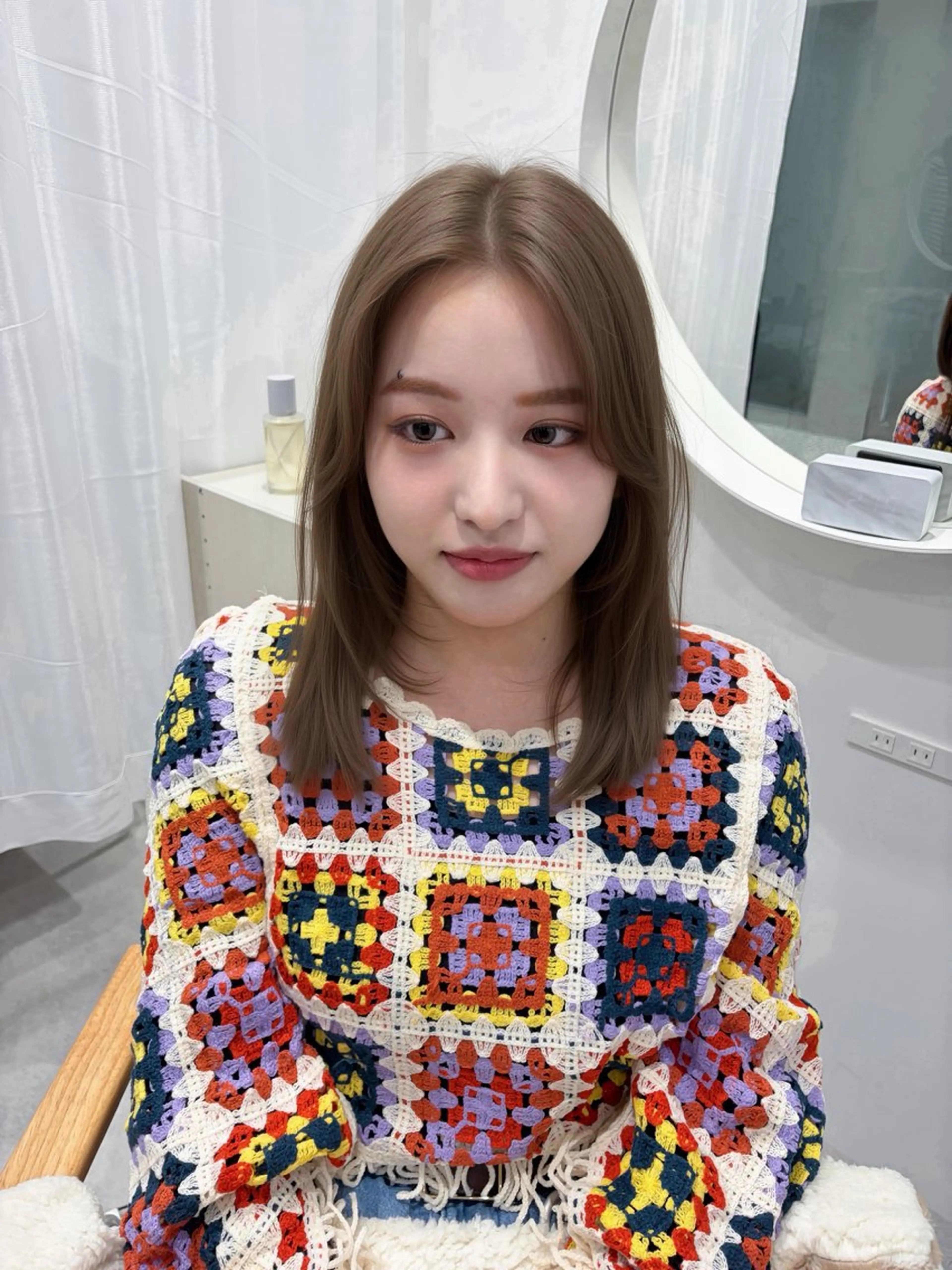 ミディアム カラー カット ヘアカラー トリートメント 髪質改善/ブリーチ/ ダブルカラー🍀るなのヘアスタイル