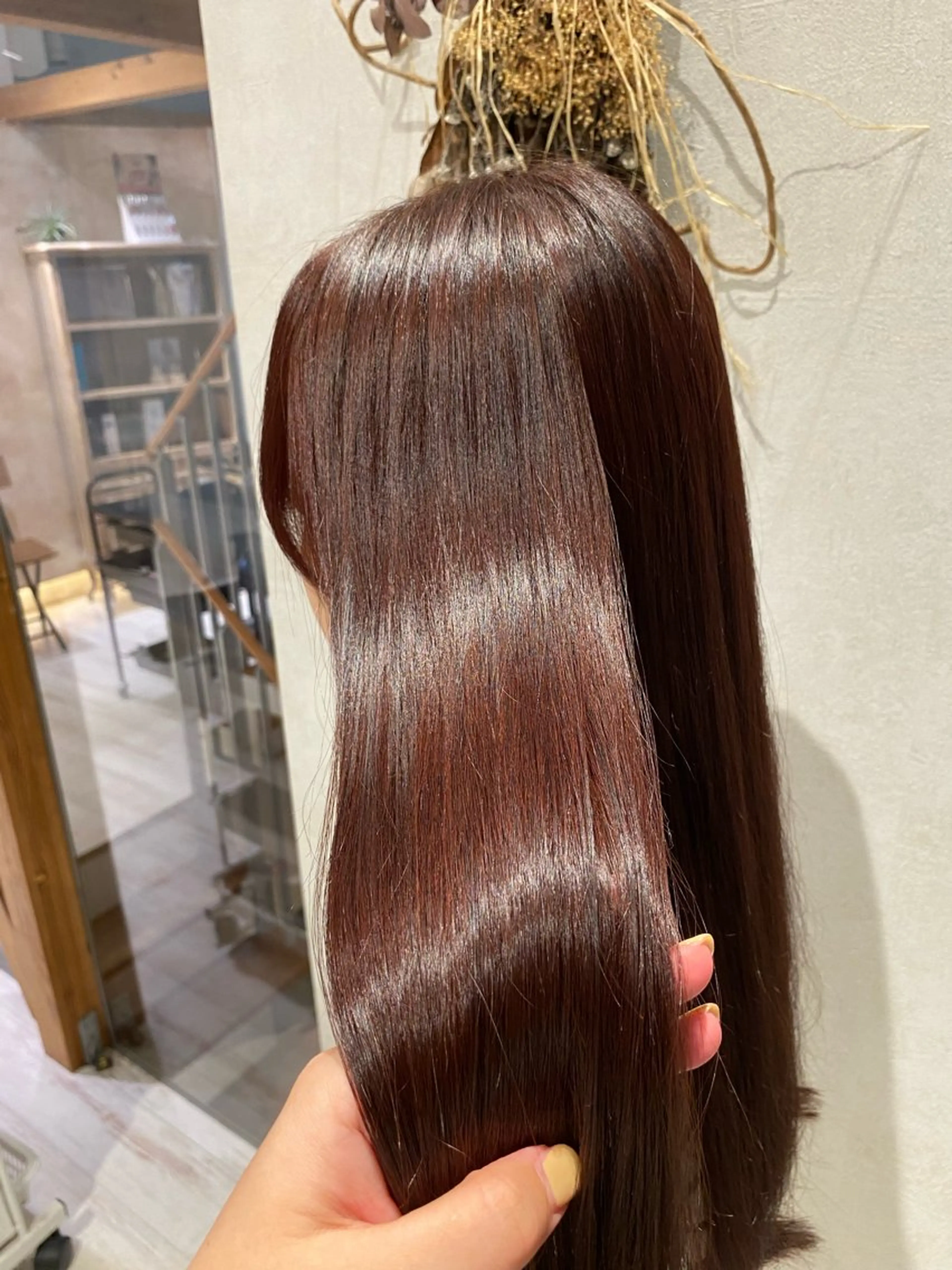 ロング カラー ブリーチ ダブルカラー ブリーチなしカラー レッドカラー GO TODAY神戸三宮所属・あ きのヘアスタイル